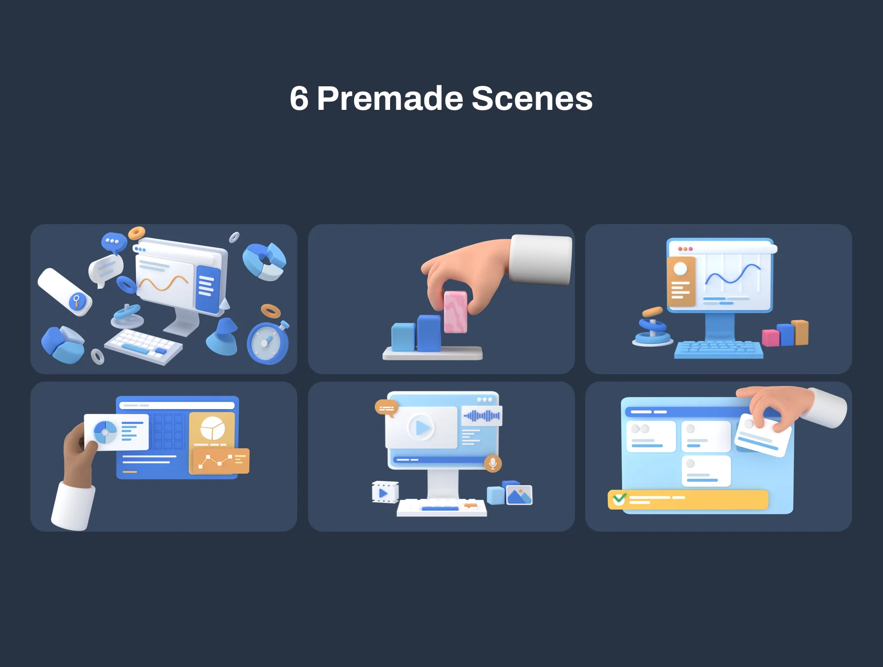 Statistics and Data 3D Icon Set 3