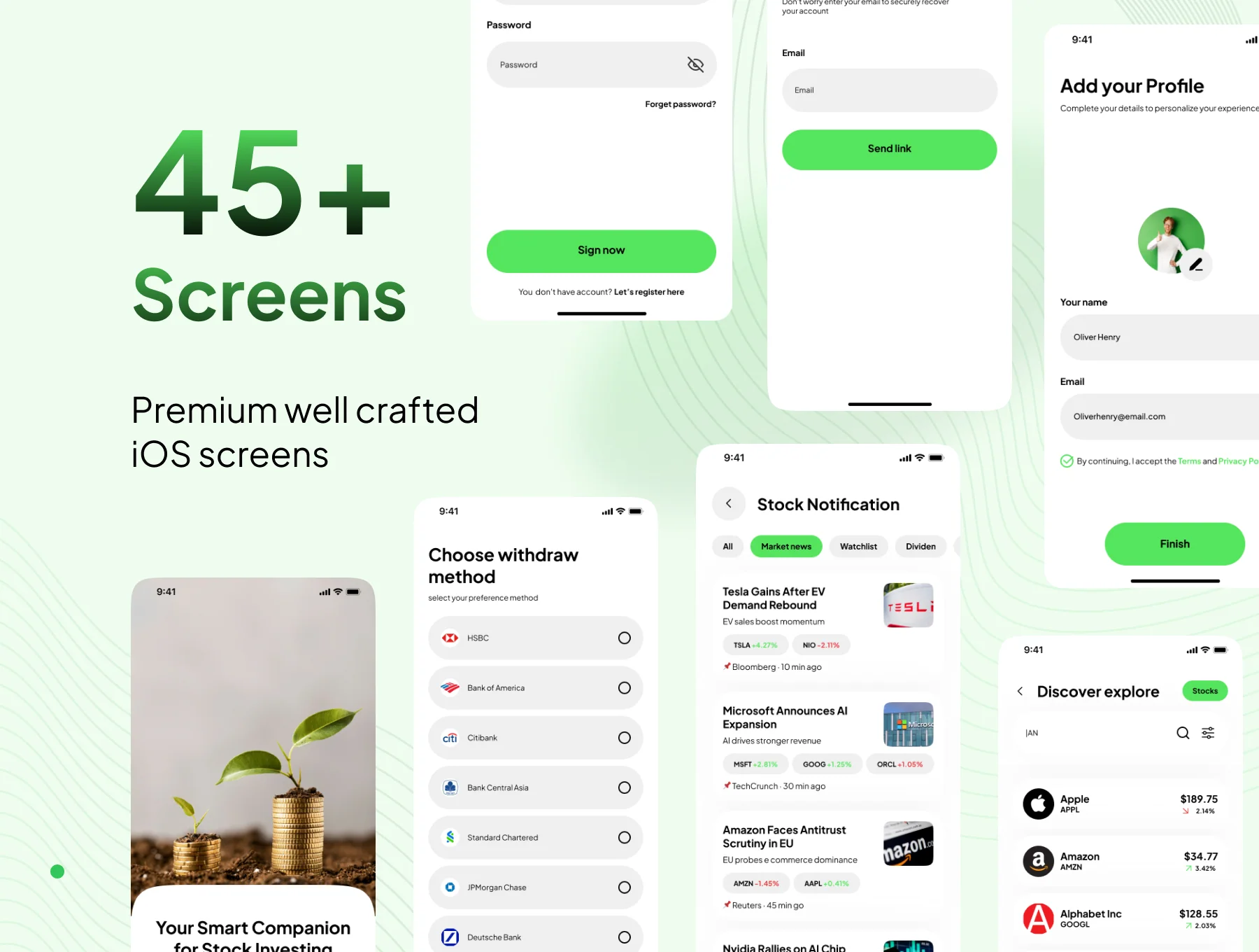 Statora - Stock Investment Platform App UI Kit 2
