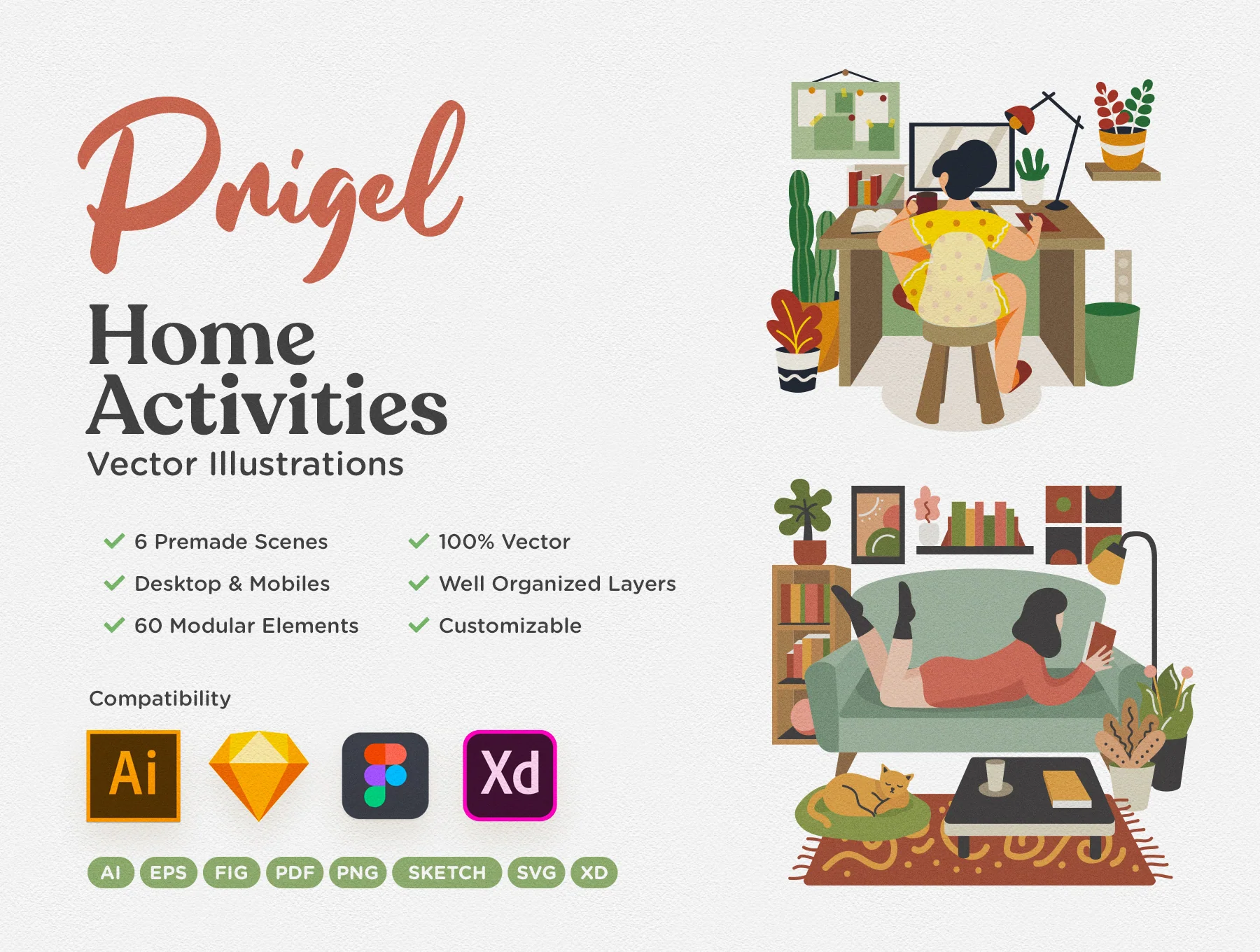 Prigel - Home Activity Modular Scenes