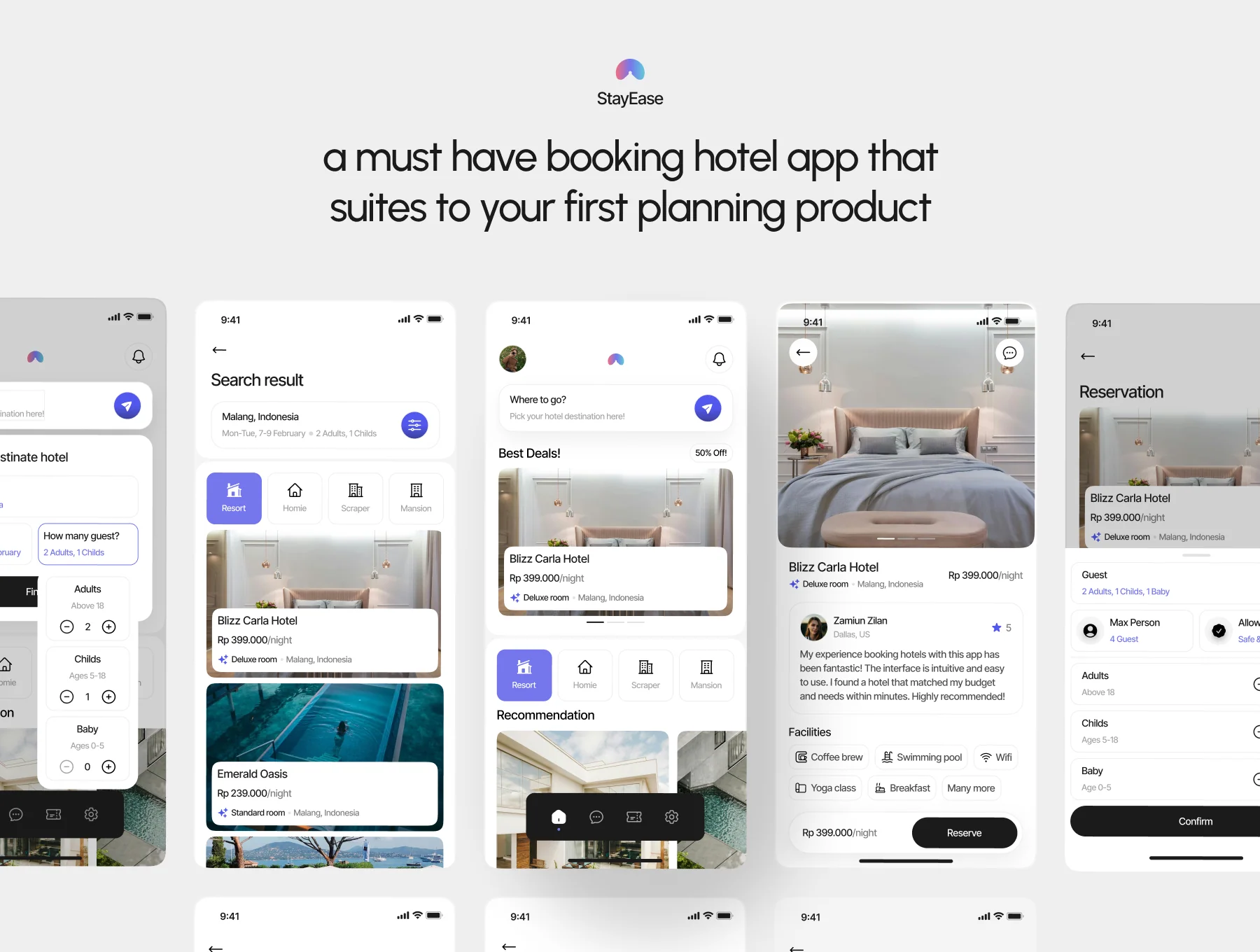 StayEase: Hotel Booking UI/UX App Design 4