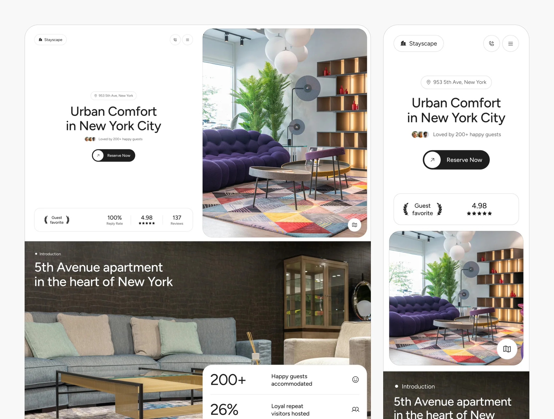 Stayscape – Apartment Landing Page 3
