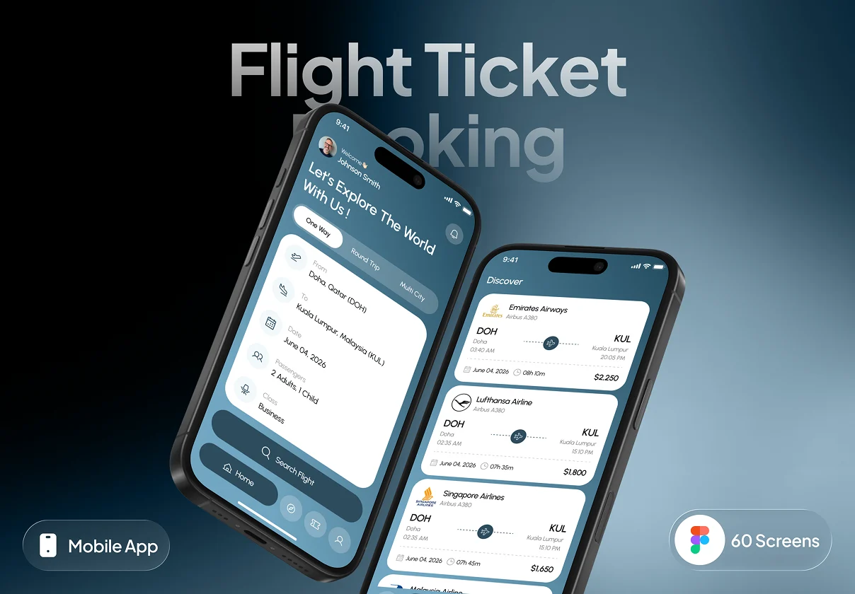 Stazin - Flight Ticket Booking App UI Kit