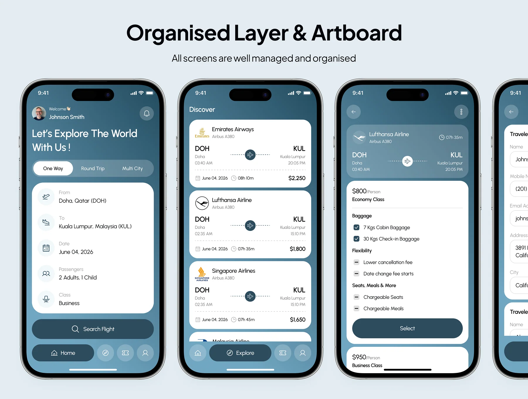 Stazin - Flight Ticket Booking App UI Kit 3