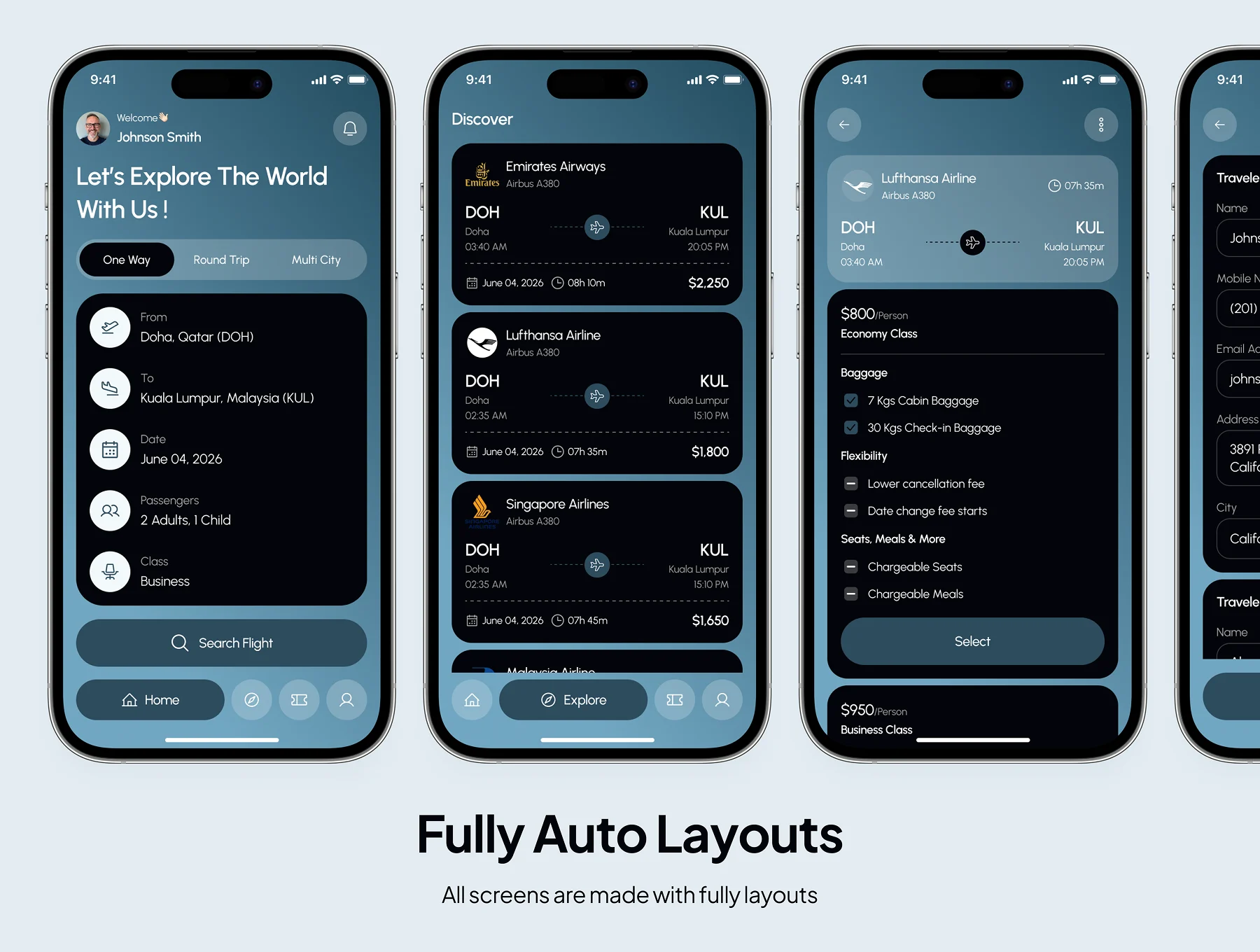 Stazin - Flight Ticket Booking App UI Kit 4