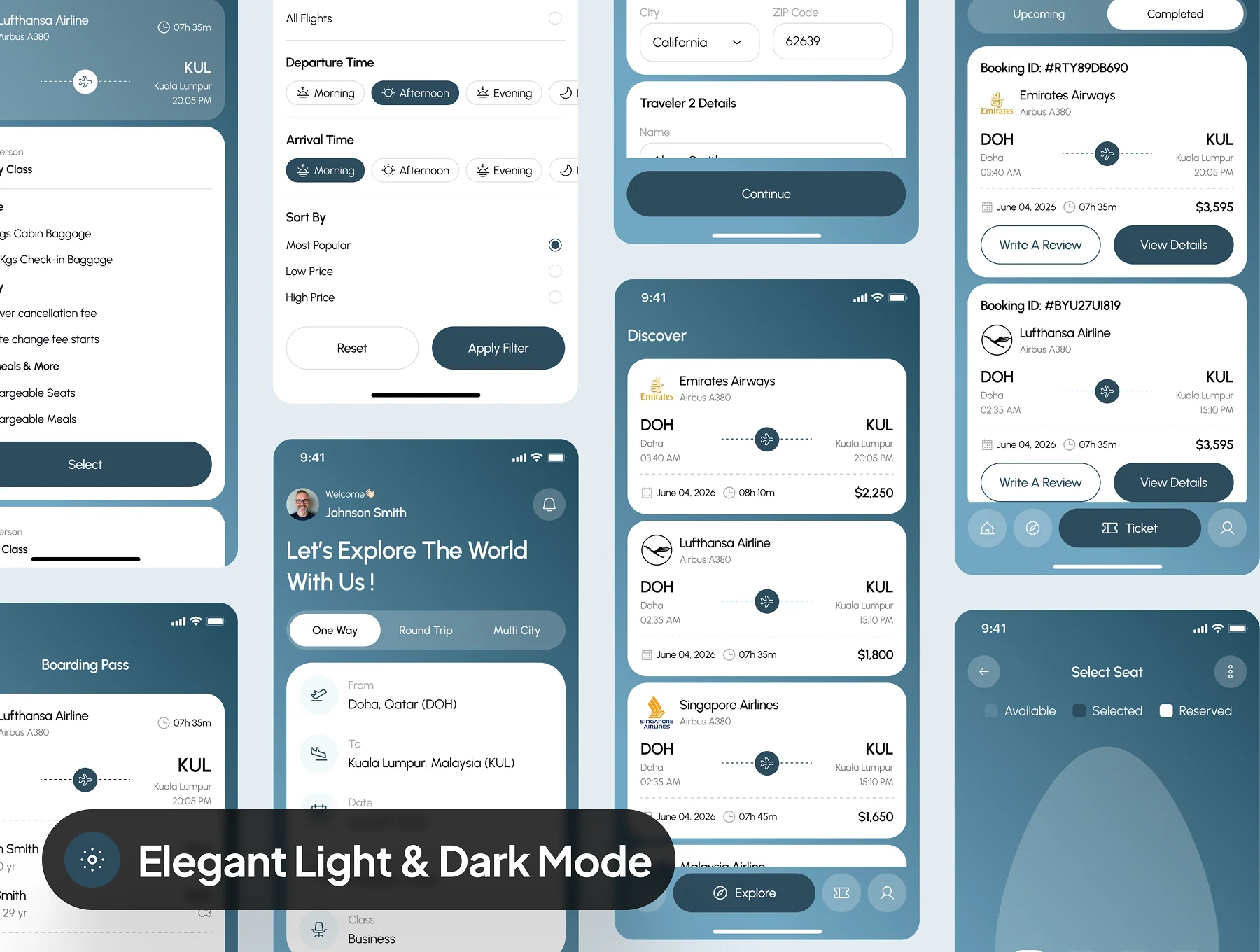 Stazin - Flight Ticket Booking App UI Kit 7