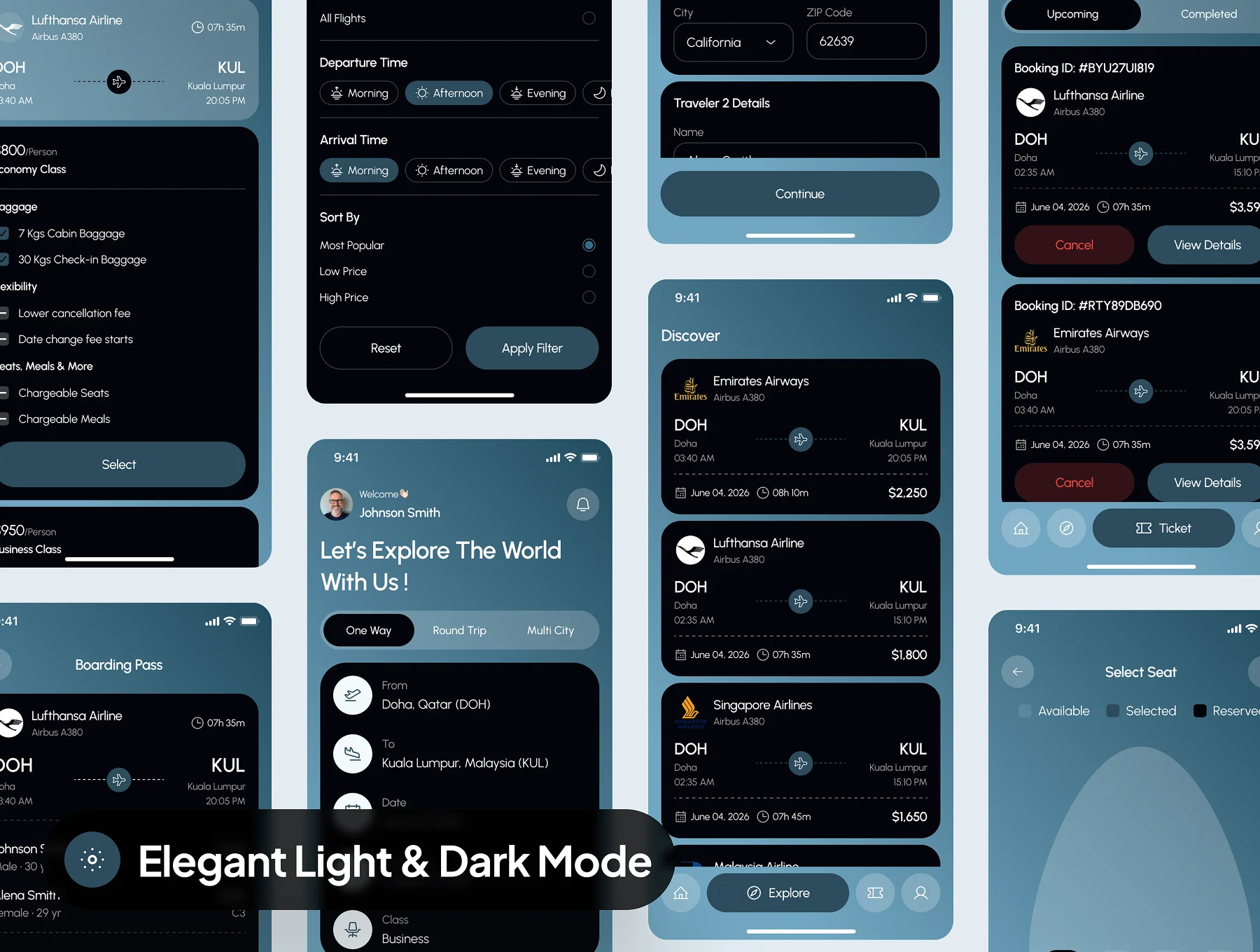 Stazin - Flight Ticket Booking App UI Kit 8