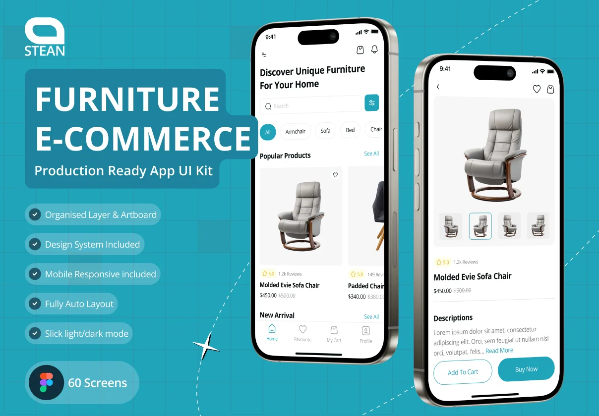Stean - Furniture Ecommerce App UI Kit