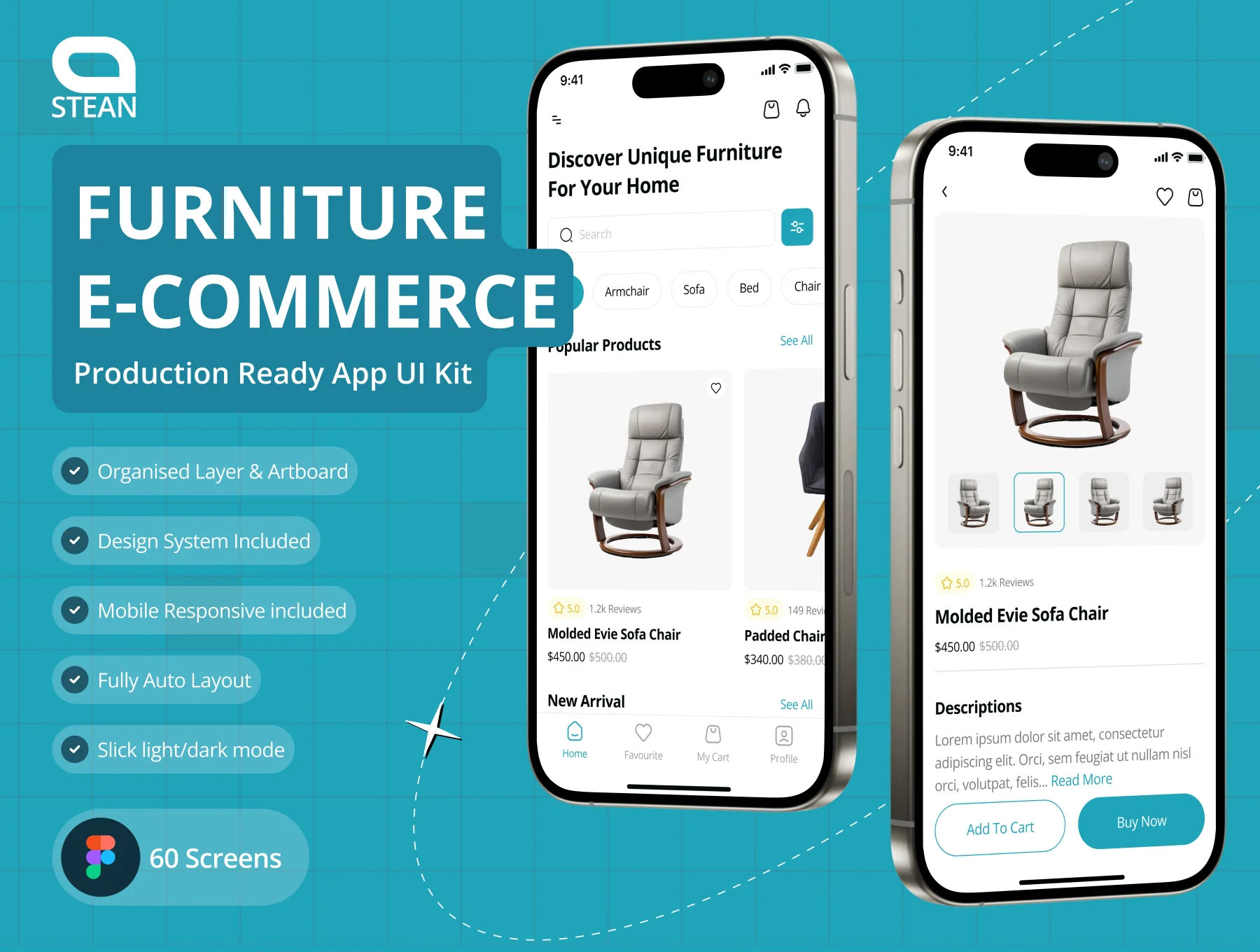 Stean - Furniture Ecommerce App UI Kit