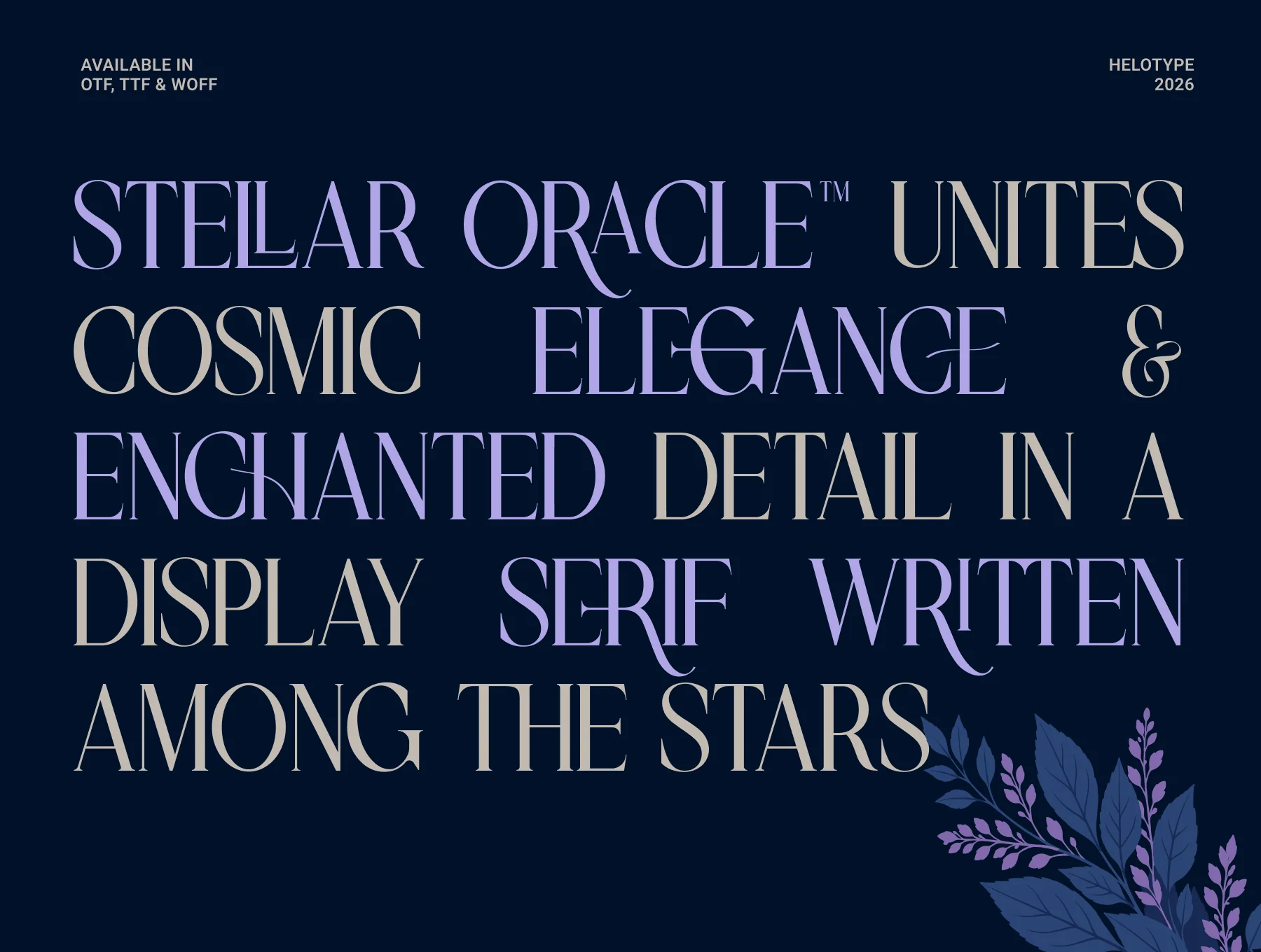Stellar Oracle — Celestial Display Serif Font 9