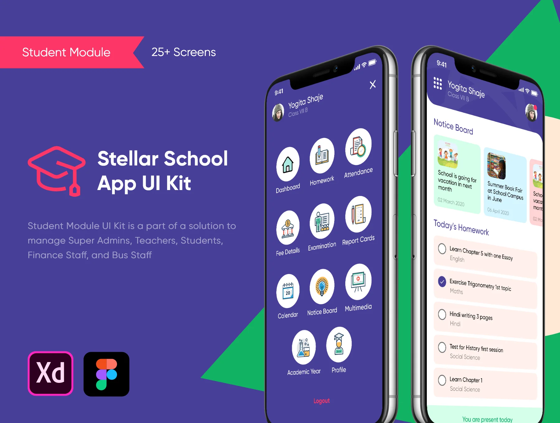 Stellar School App - Student UI Kit