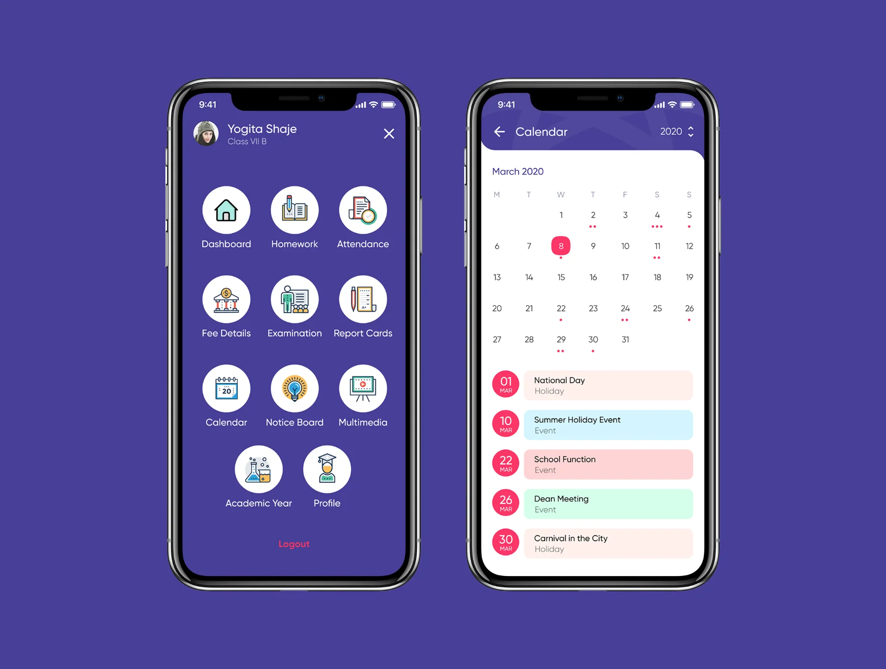 Stellar School App - Student UI Kit 4