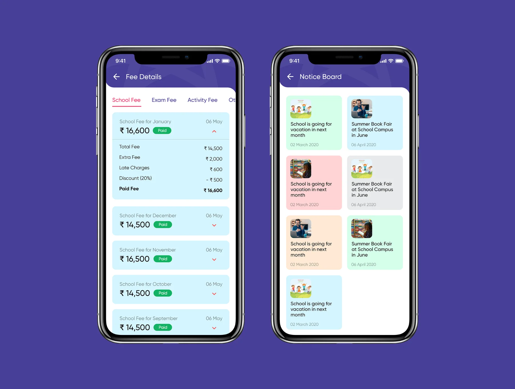 Stellar School App - Student UI Kit 7