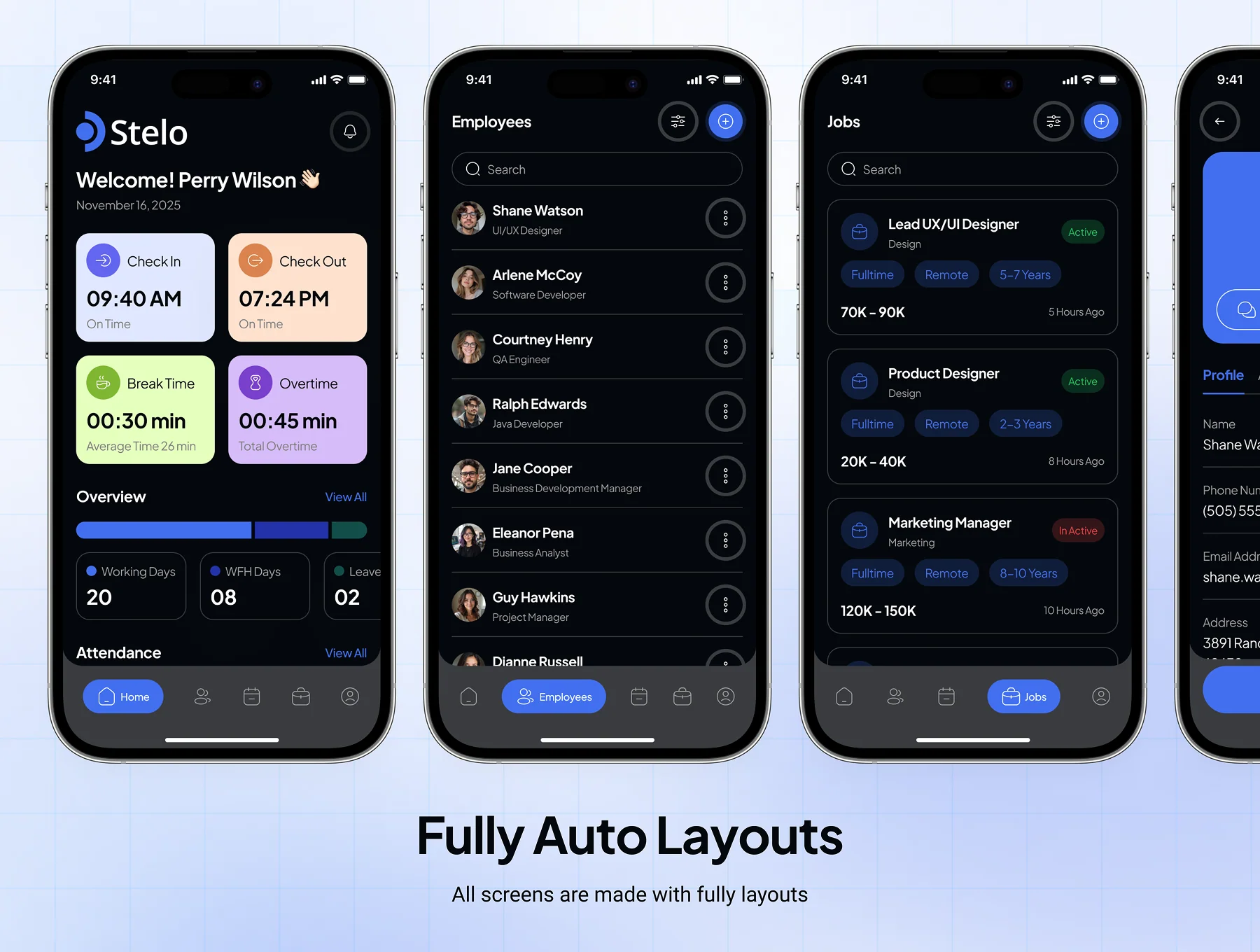 Stelo - HR Management App UI Kit 4