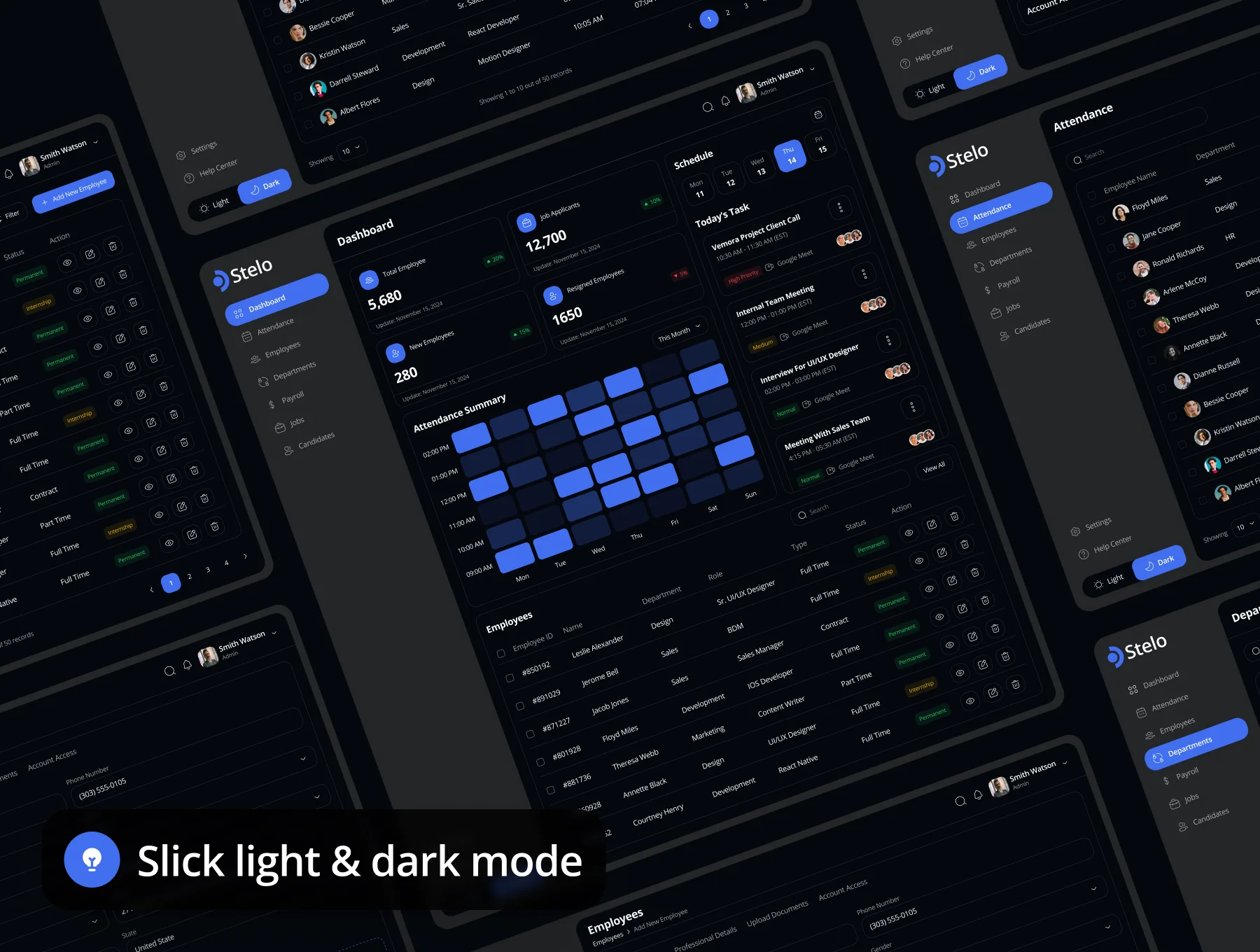 Stelo - HR Management Dashboard Admin UI Kit 4