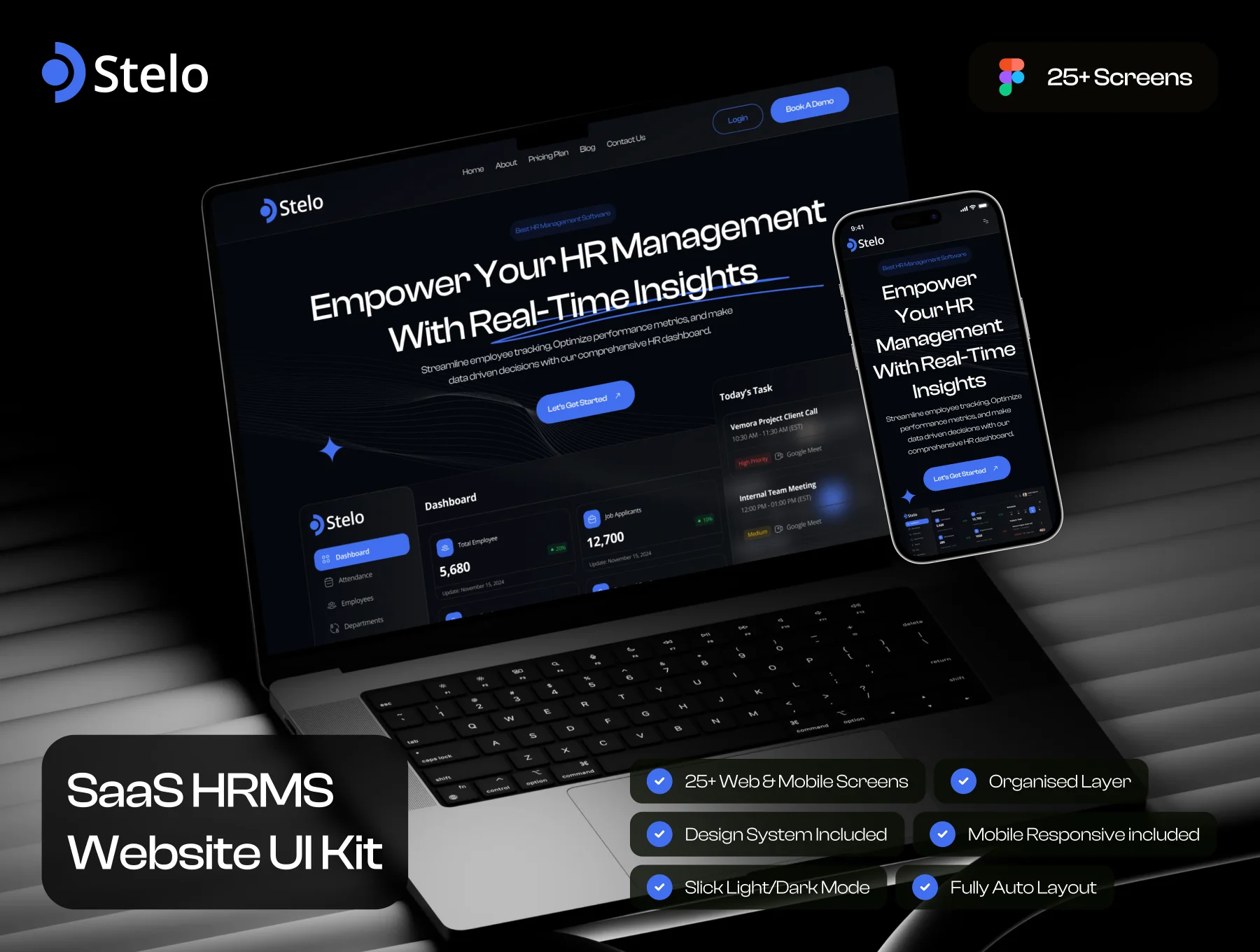 Stelo - SaaS HRMS Website UI Kit