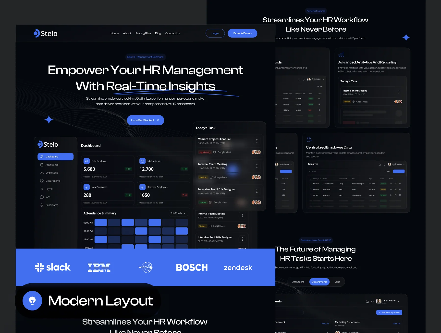 Stelo - SaaS HRMS Website UI Kit 3