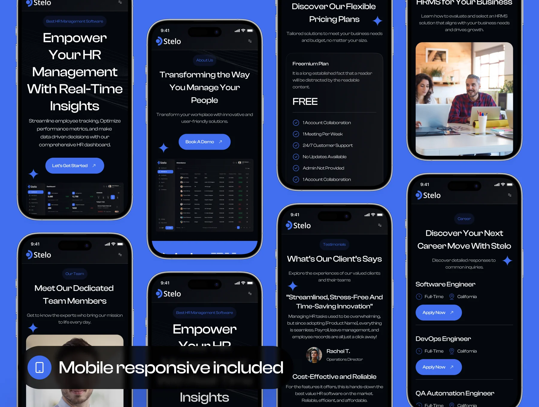 Stelo - SaaS HRMS Website UI Kit 7