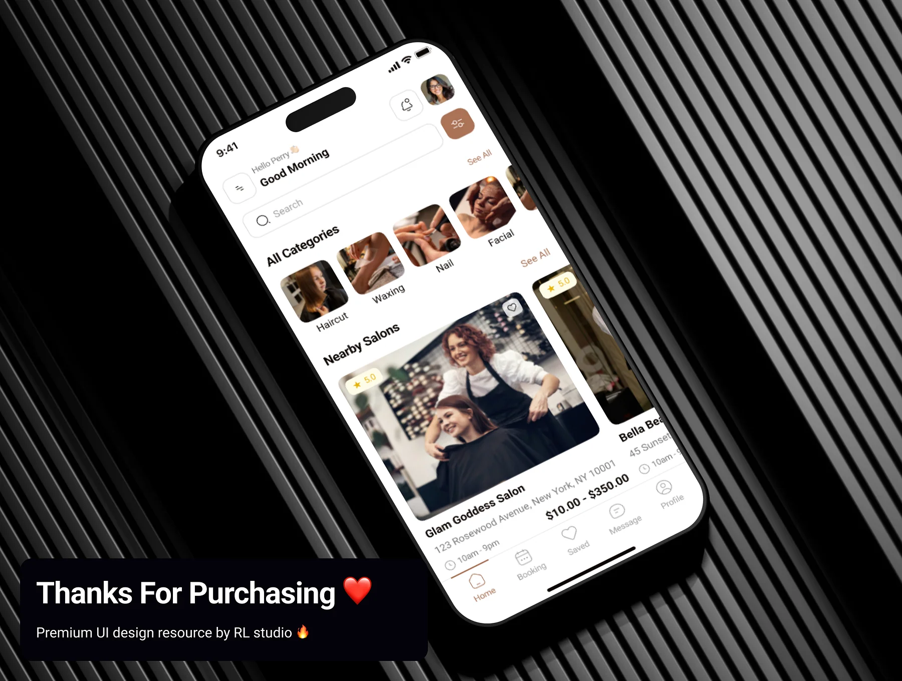 Stenz - Beauty Service App UI Kit 10