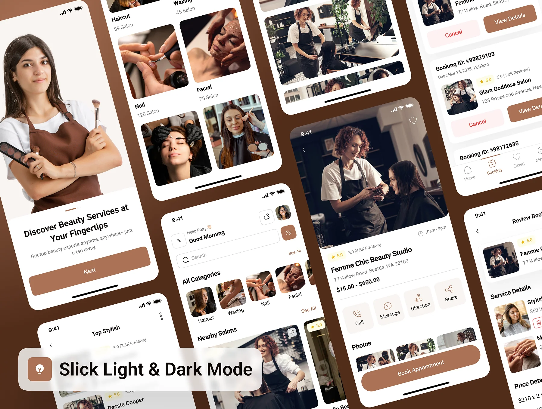 Stenz - Beauty Service App UI Kit 5