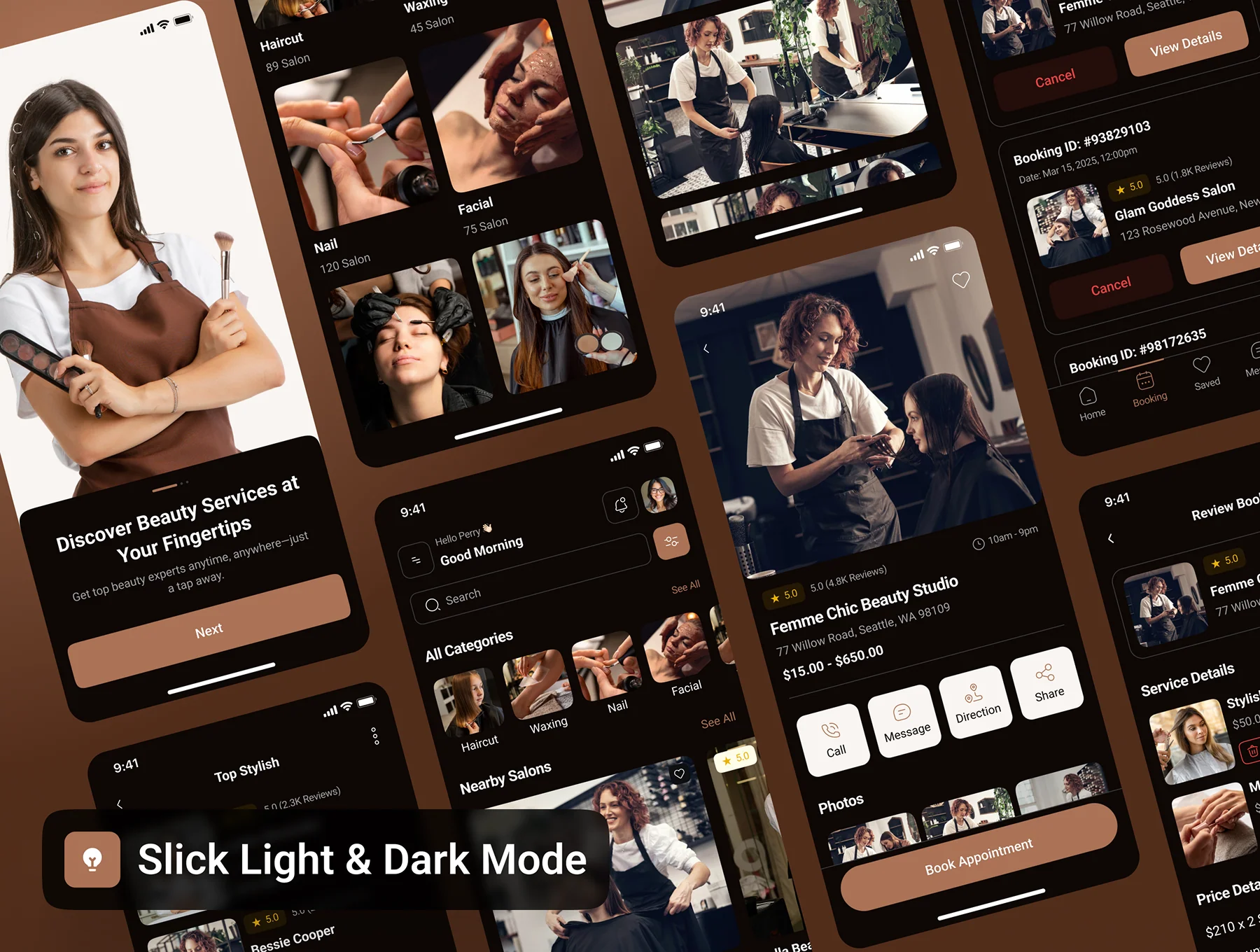 Stenz - Beauty Service App UI Kit 6