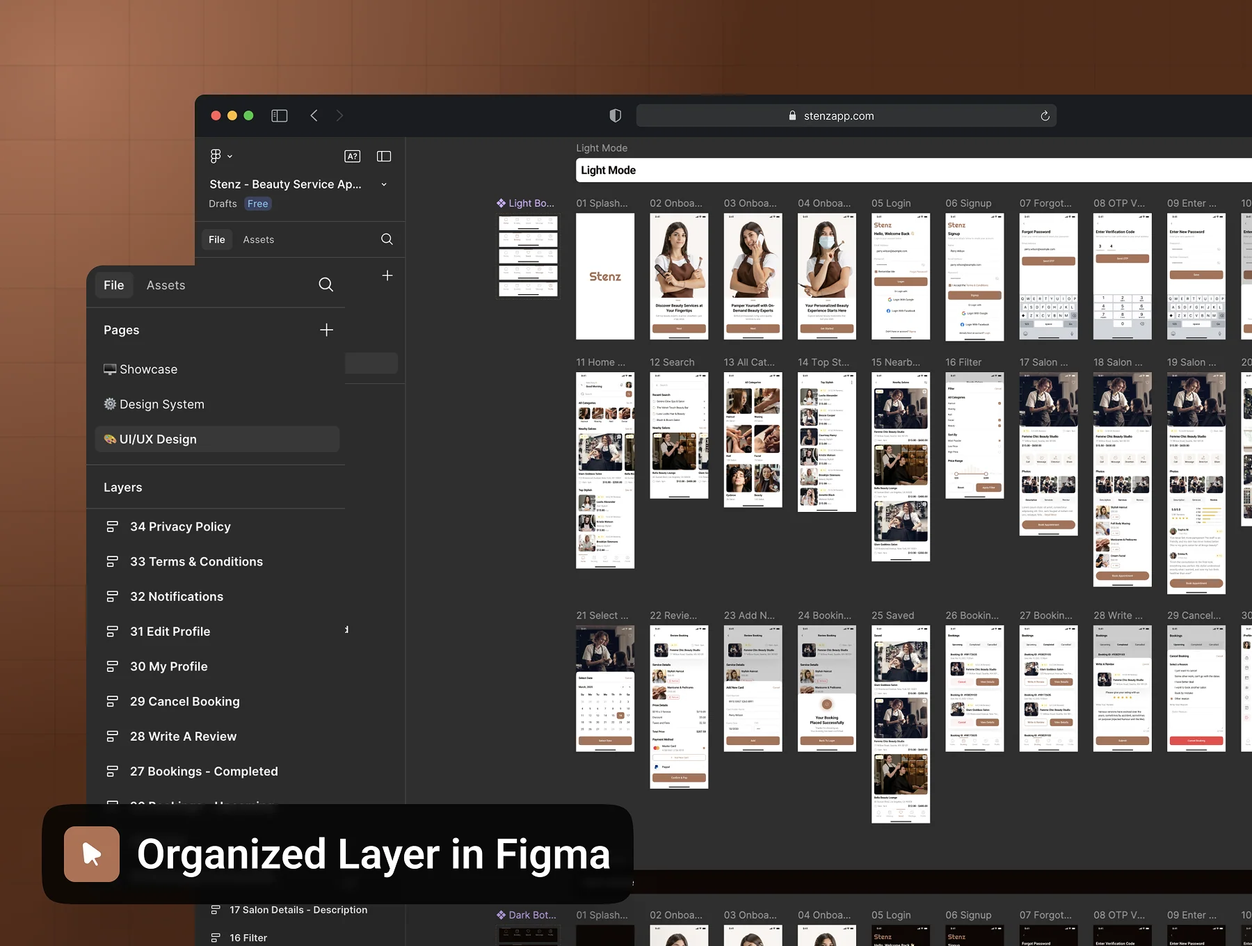 Stenz - Beauty Service App UI Kit 8