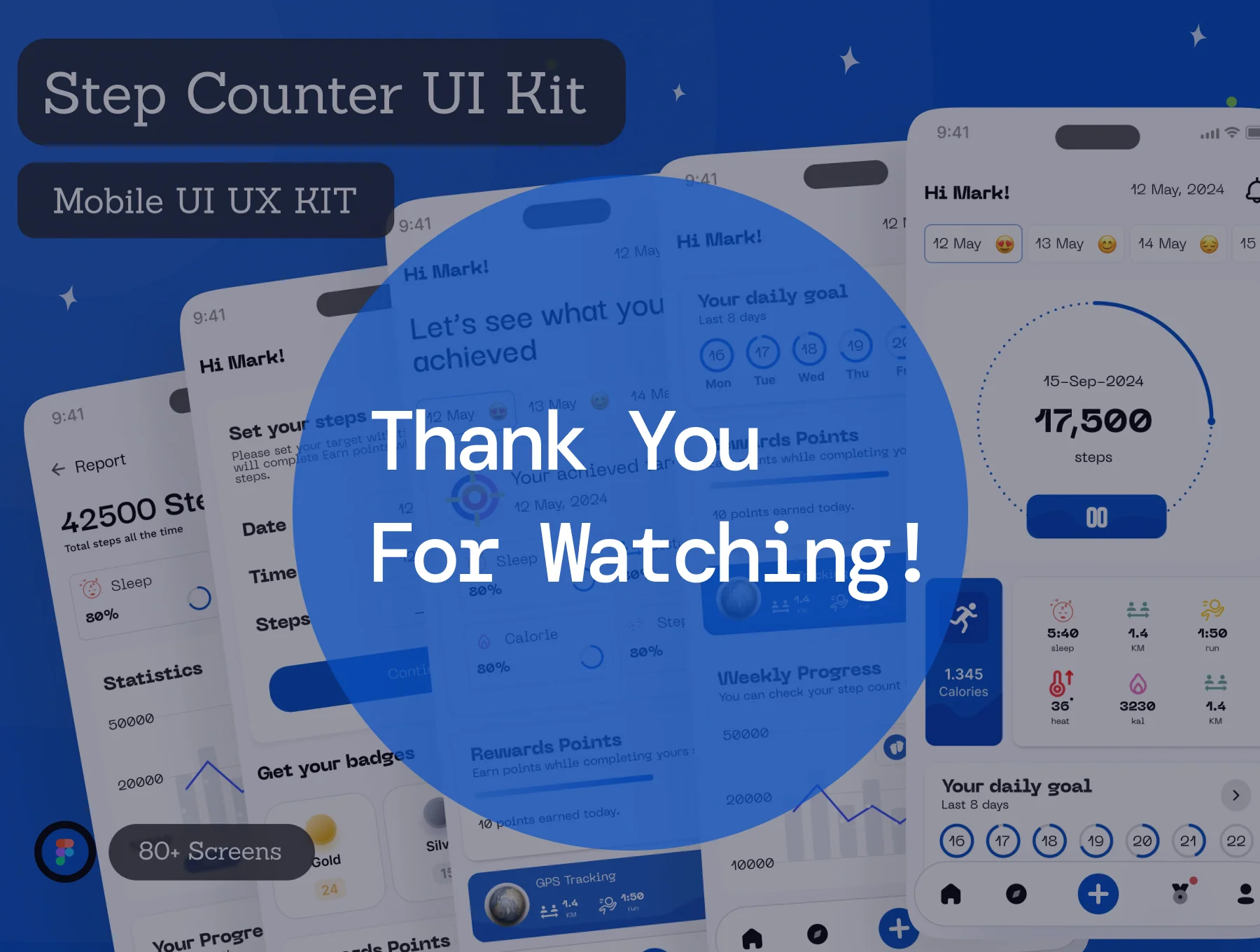 Step Counter & Tracker App UI Kit 6