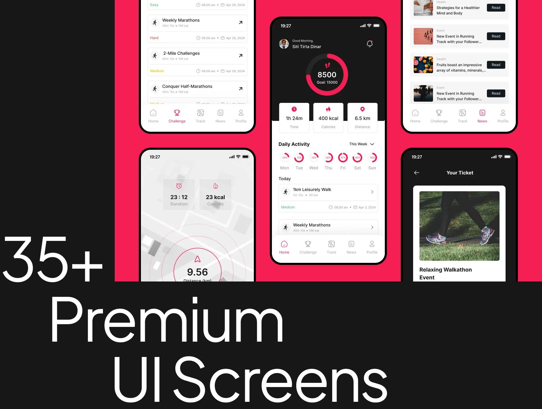 Step Tracker App UI Kit 5