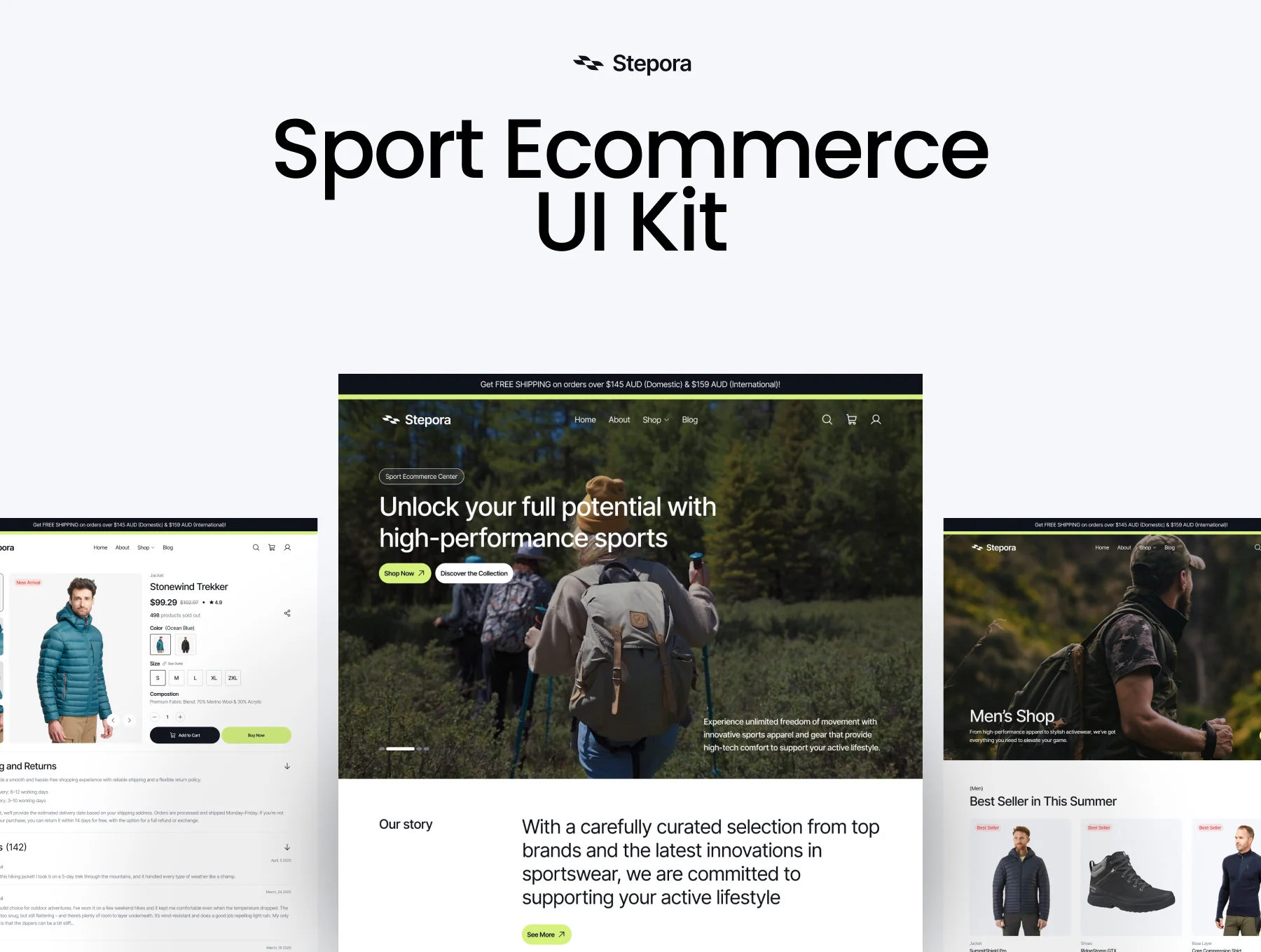 Stepora - Sport Ecommerce UI Kit