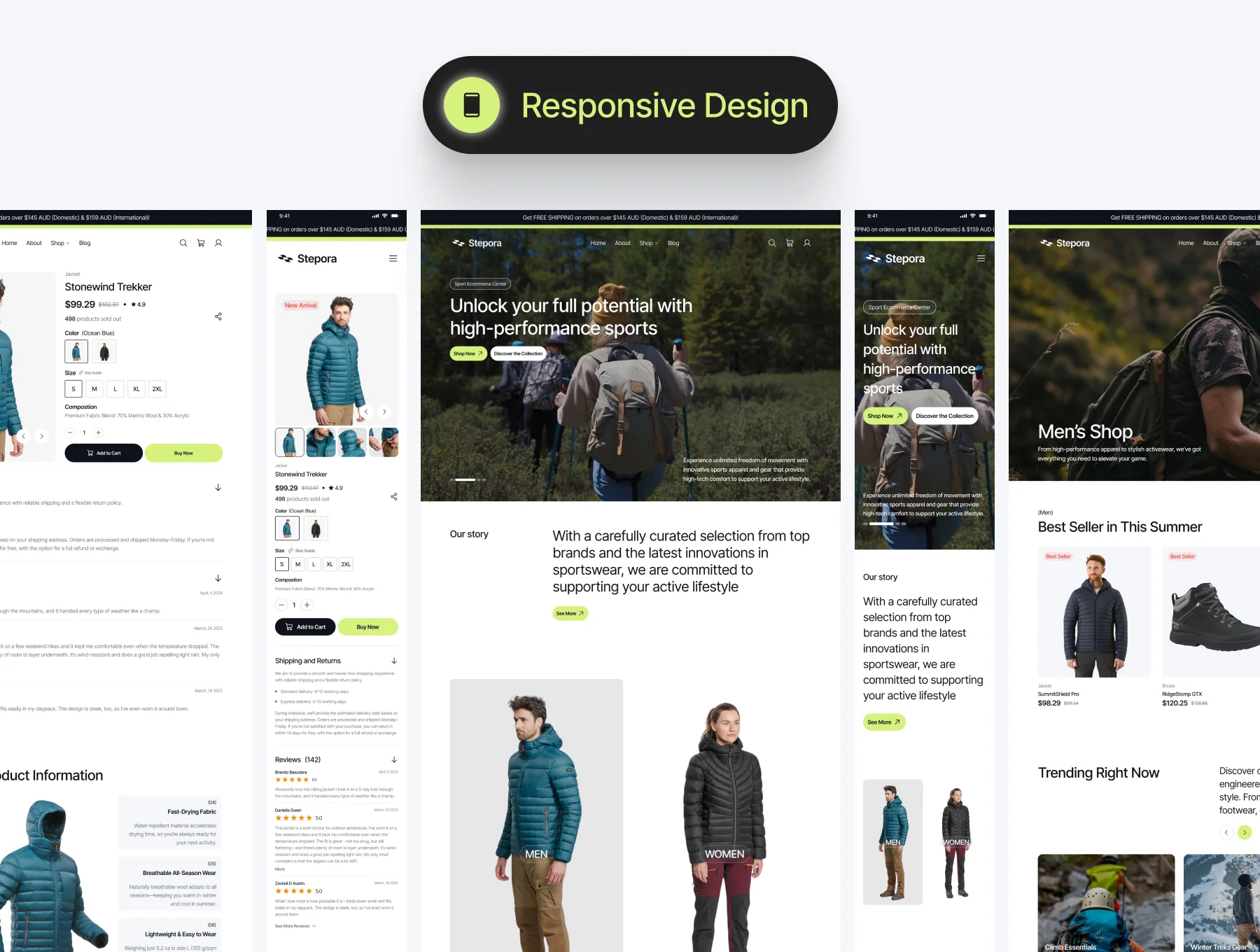 Stepora - Sport Ecommerce UI Kit 3