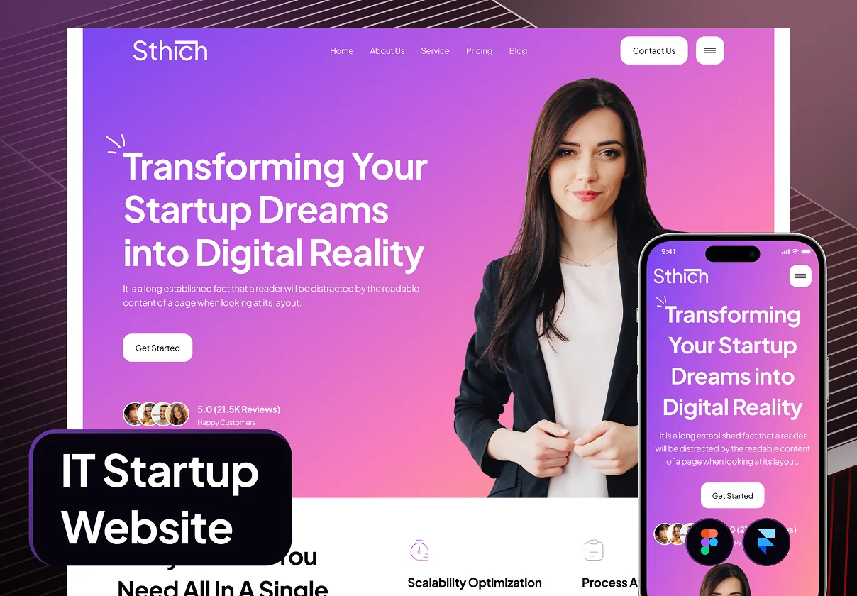 Sthich - IT Startup Website Framer Template