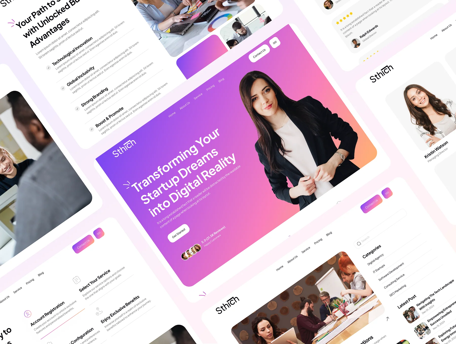 Sthich - IT Startup Website Framer Template 2