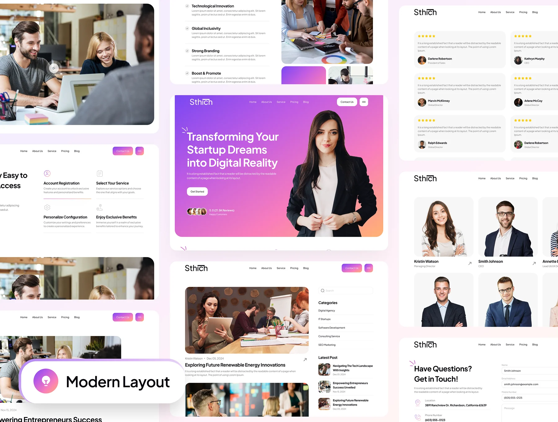 Sthich - IT Startup Website Framer Template 5