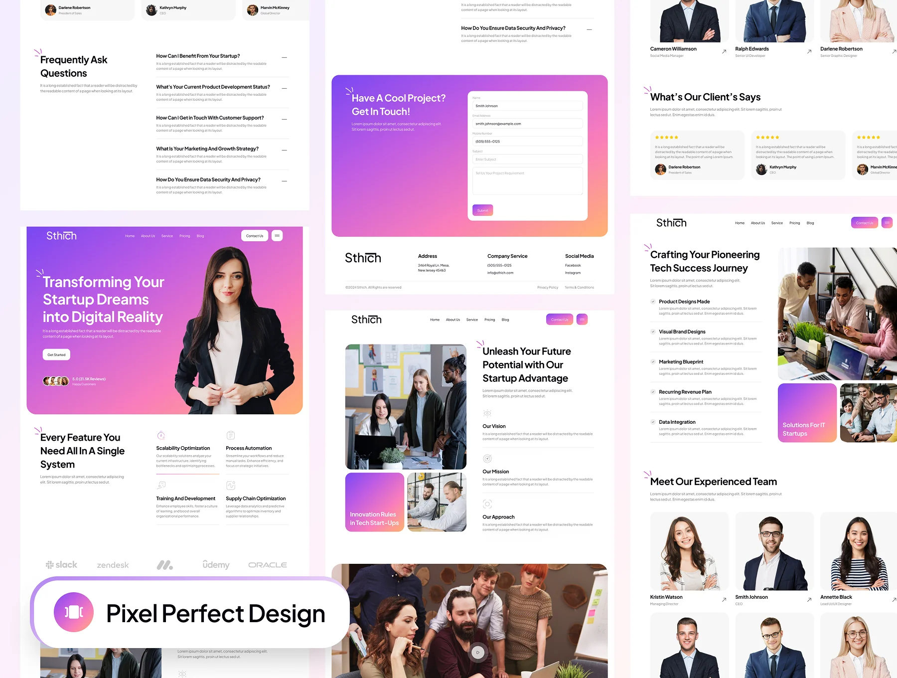Sthich - IT Startup Website Framer Template 6