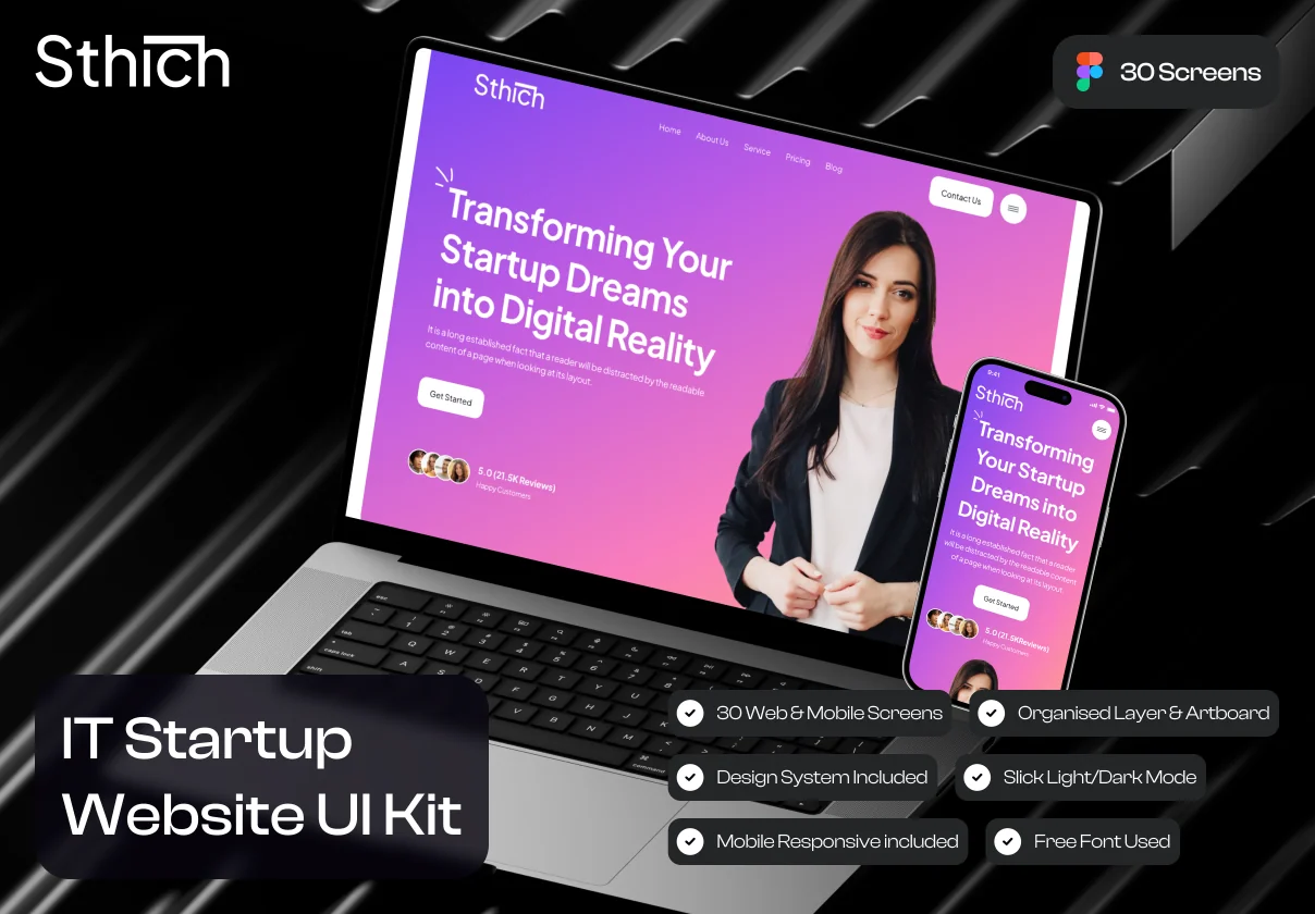 Sthich - IT Startup Website UI Kit