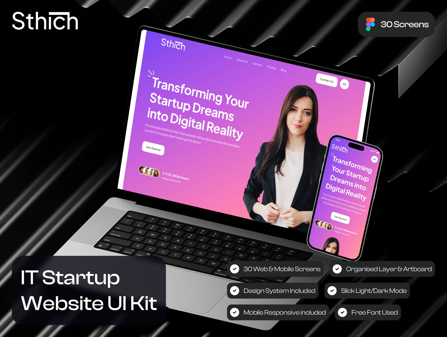 Sthich - IT Startup Website UI Kit