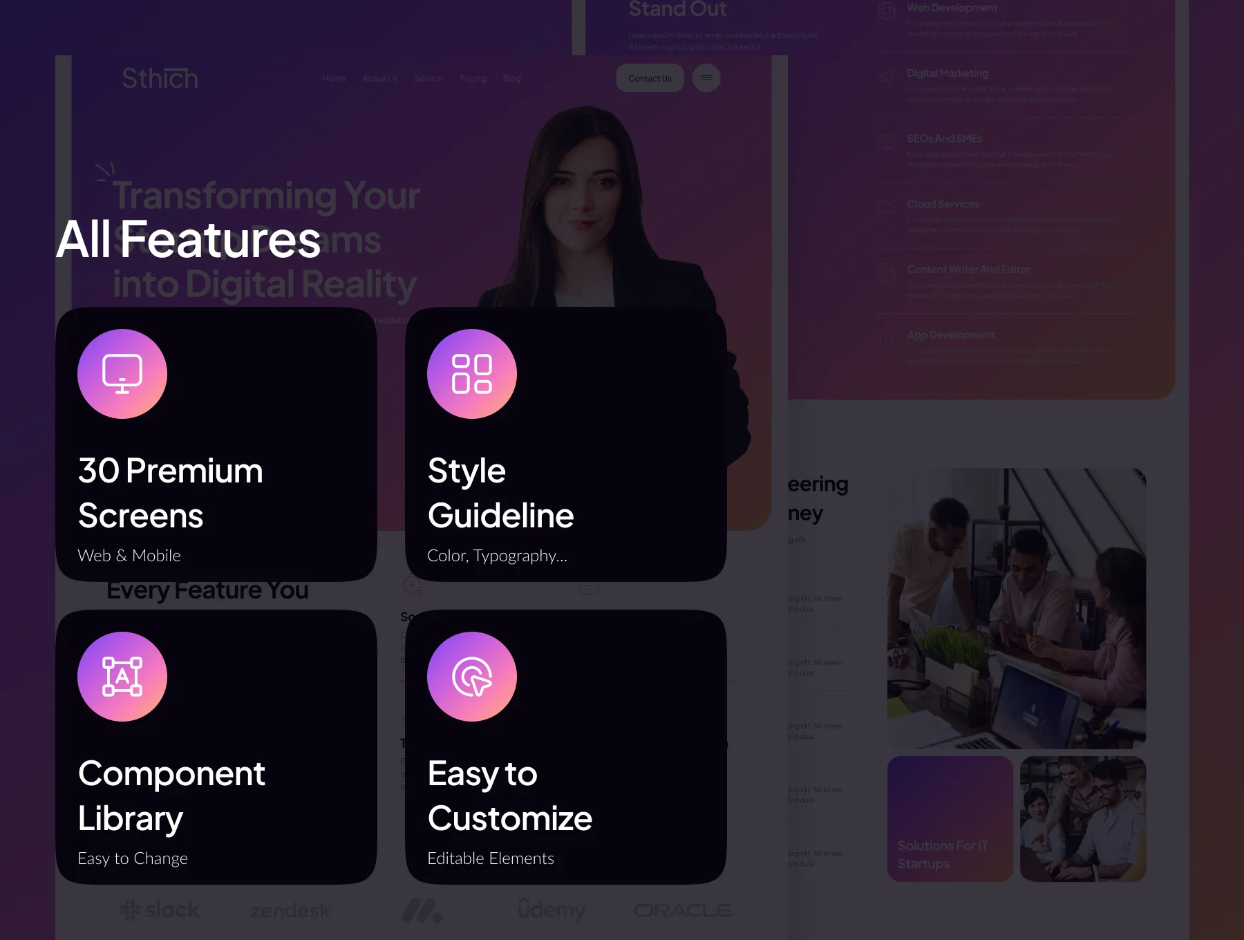 Sthich - IT Startup Website UI Kit 2