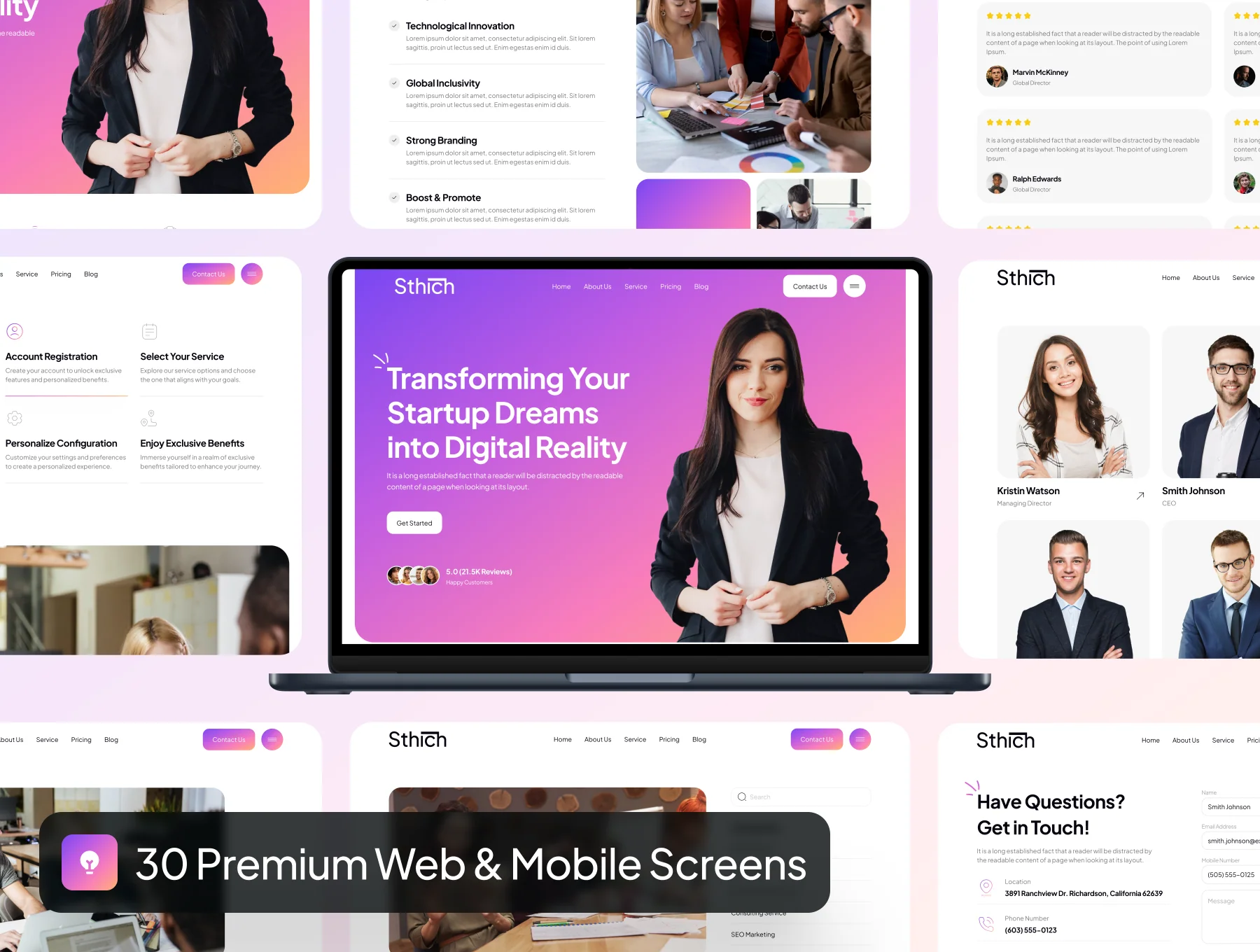 Sthich - IT Startup Website UI Kit 5