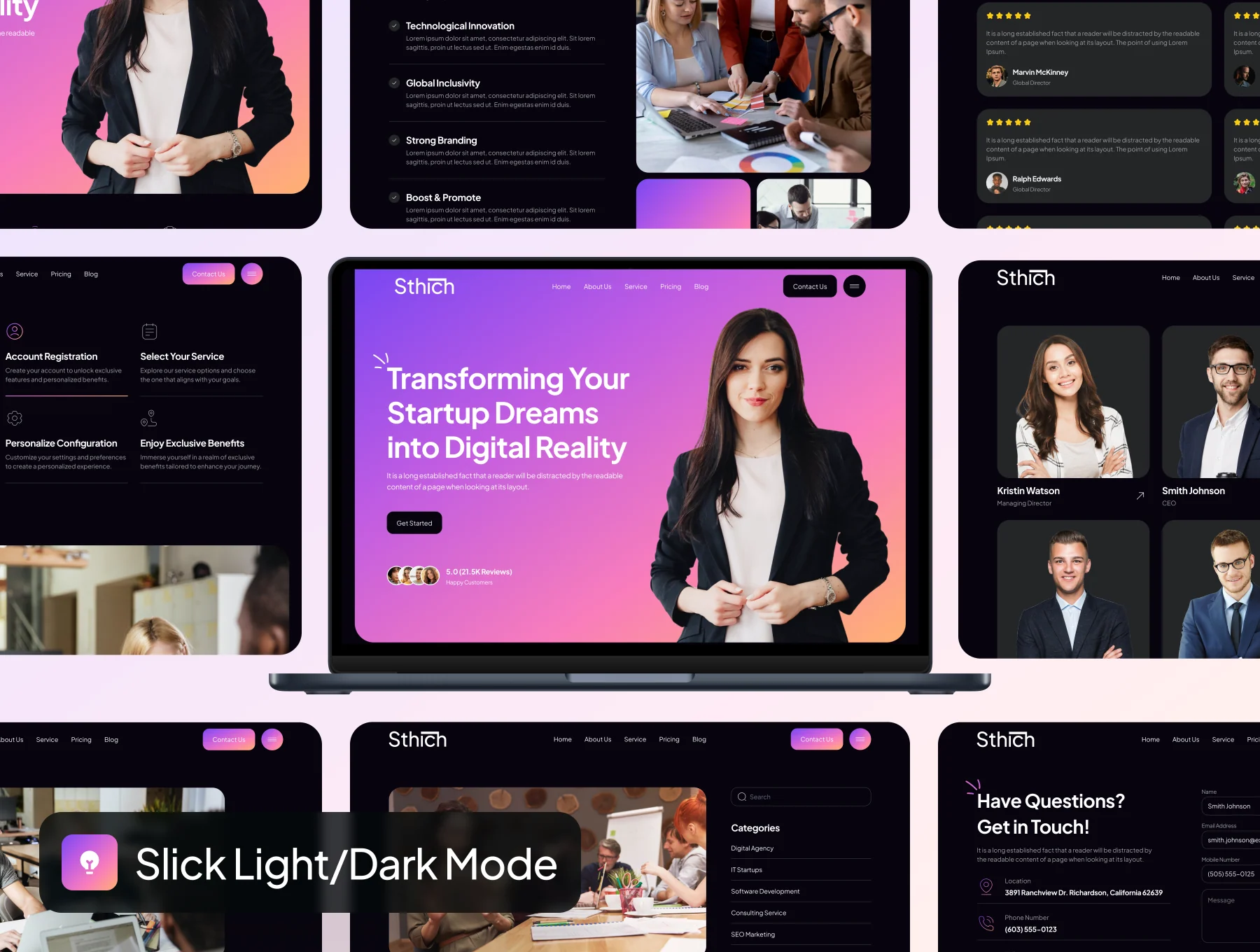 Sthich - IT Startup Website UI Kit 6