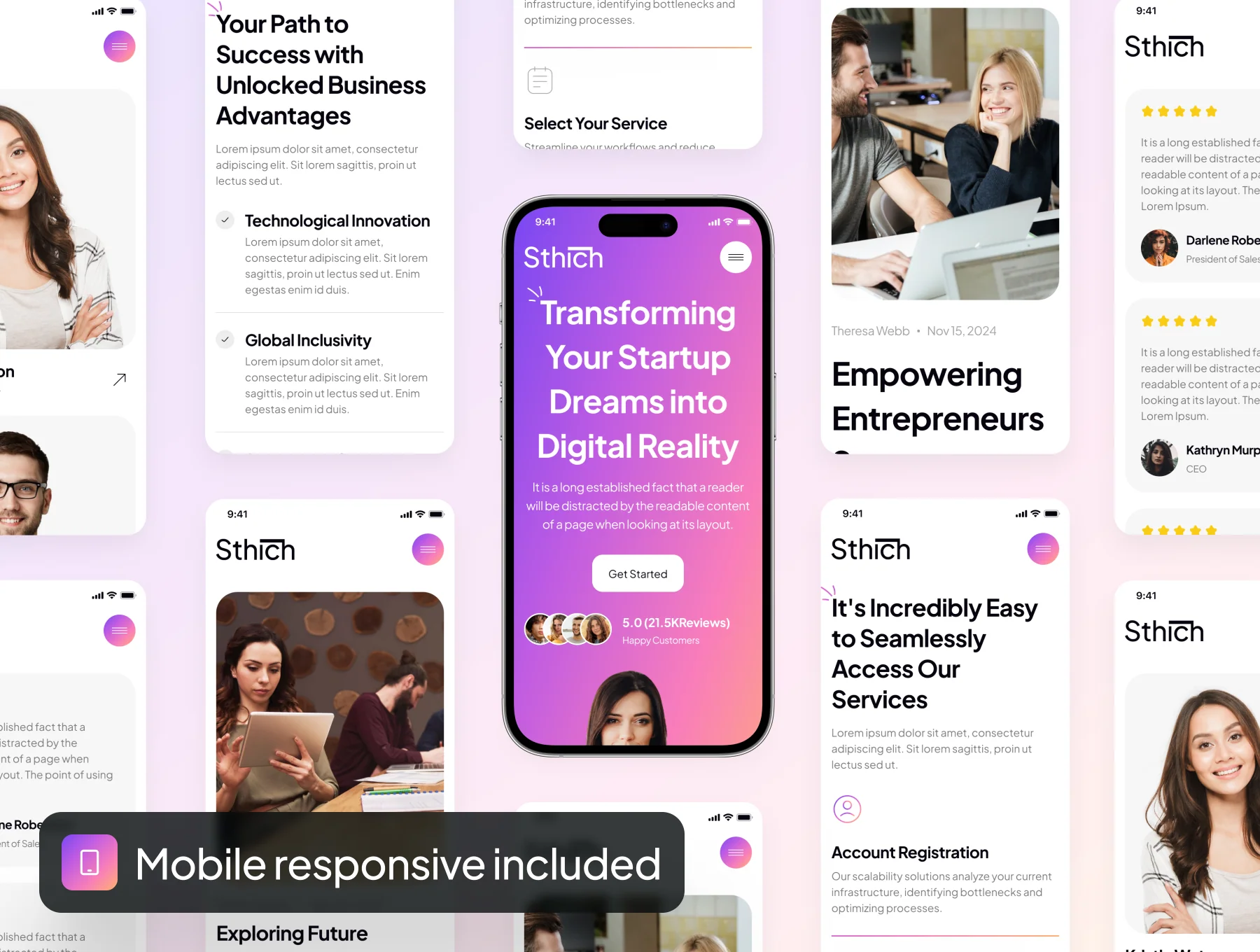 Sthich - IT Startup Website UI Kit 7
