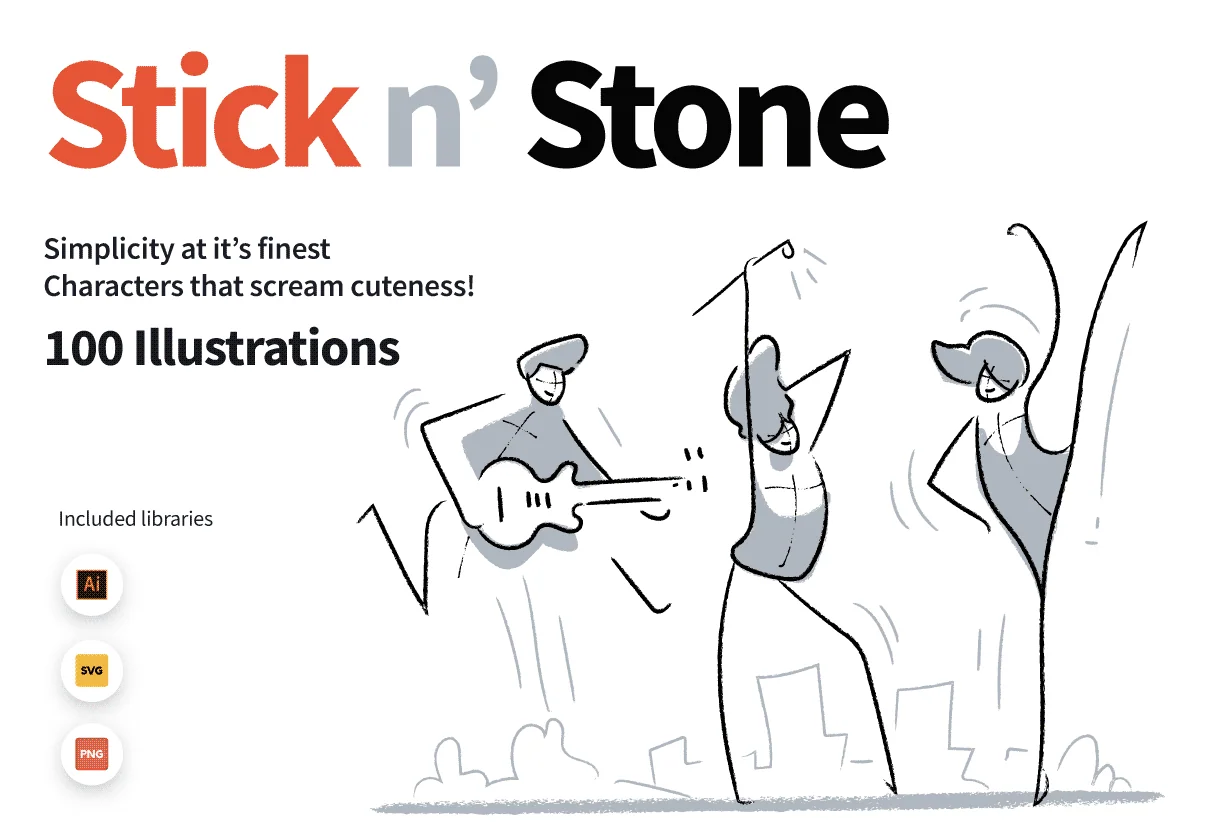 Stick N Stone illustrations