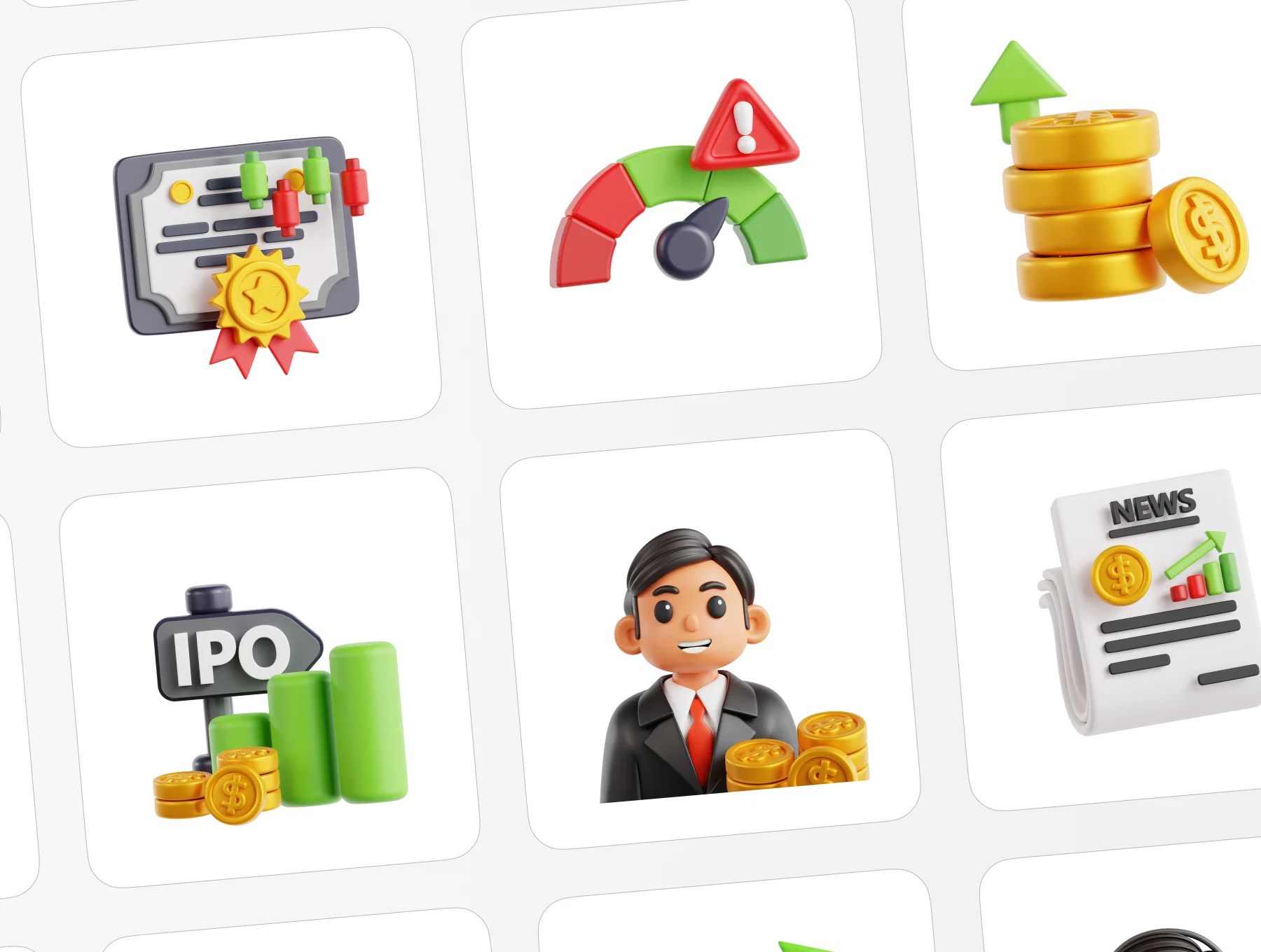 Stock Market 3D Icon Pack 6