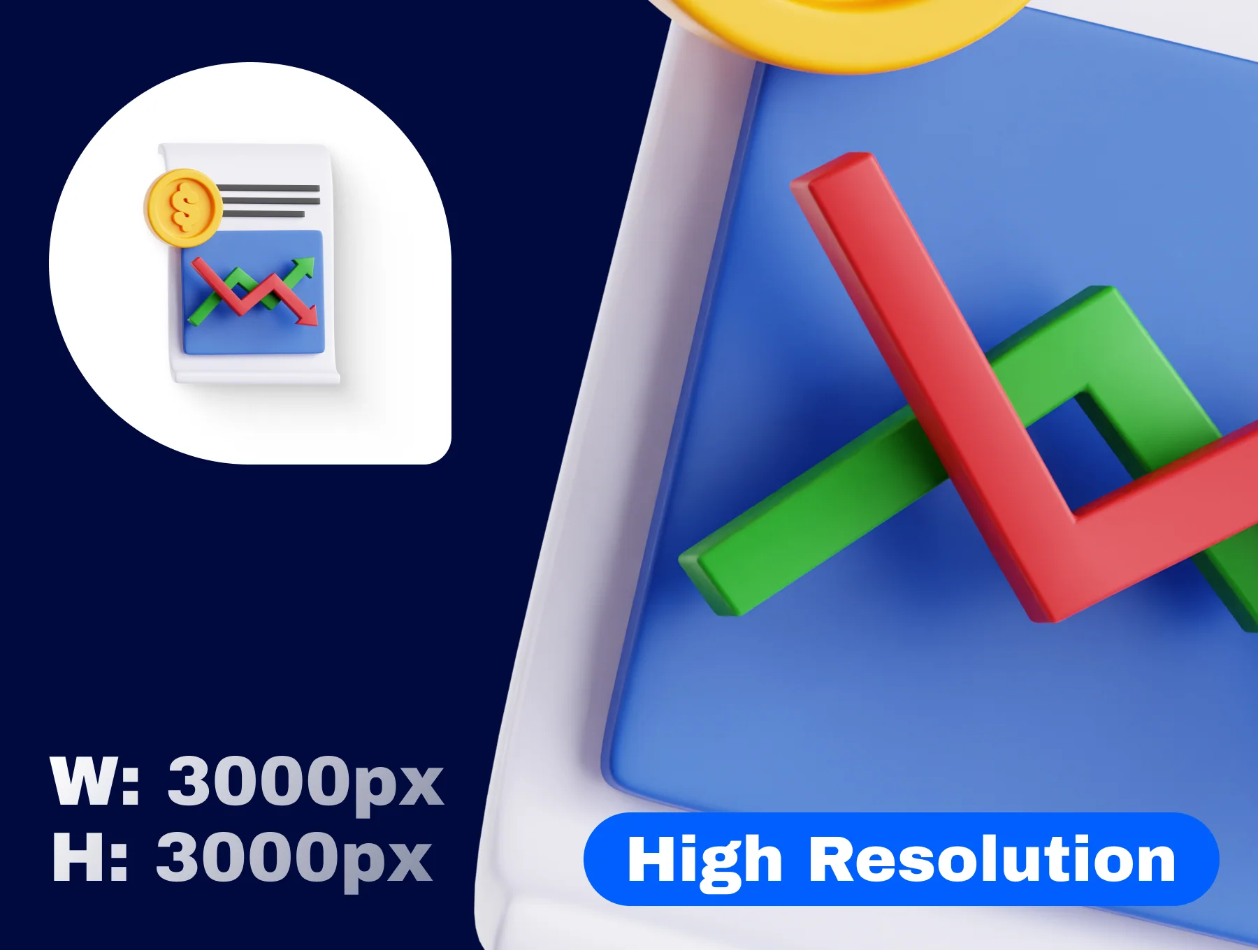 Stock Market 3D Icon Set 2