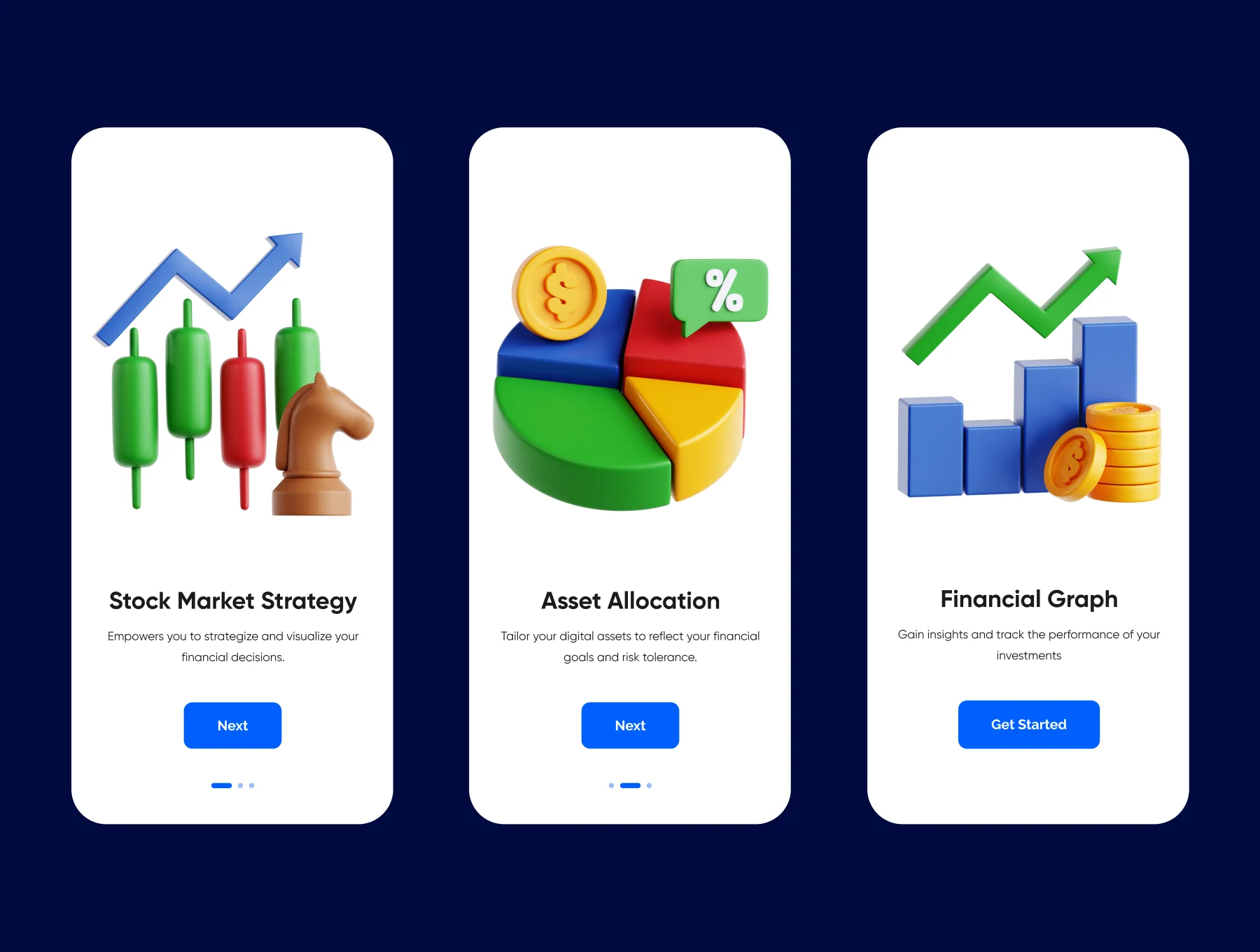 Stock Market 3D Icon Set 3