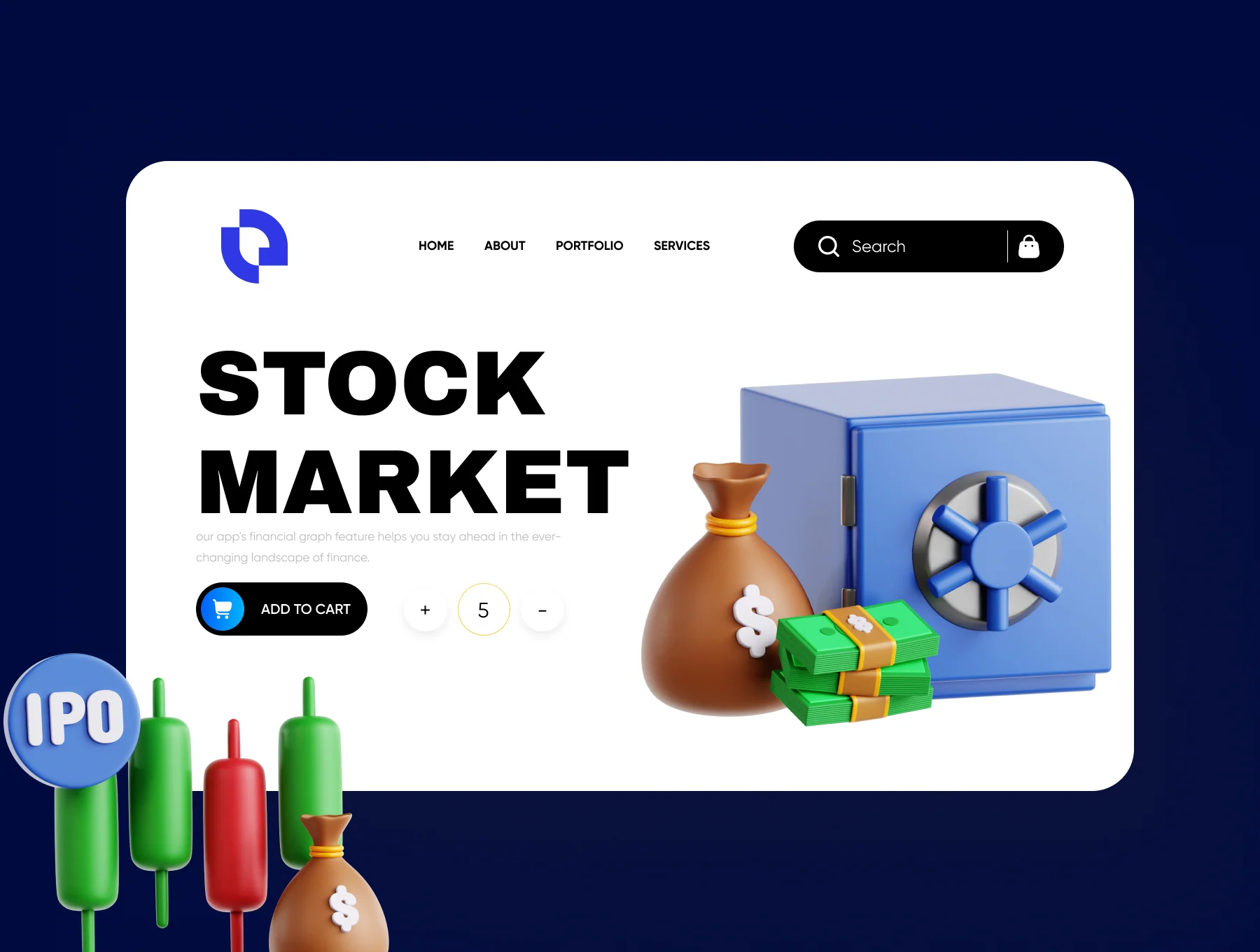 Stock Market 3D Icon Set 4