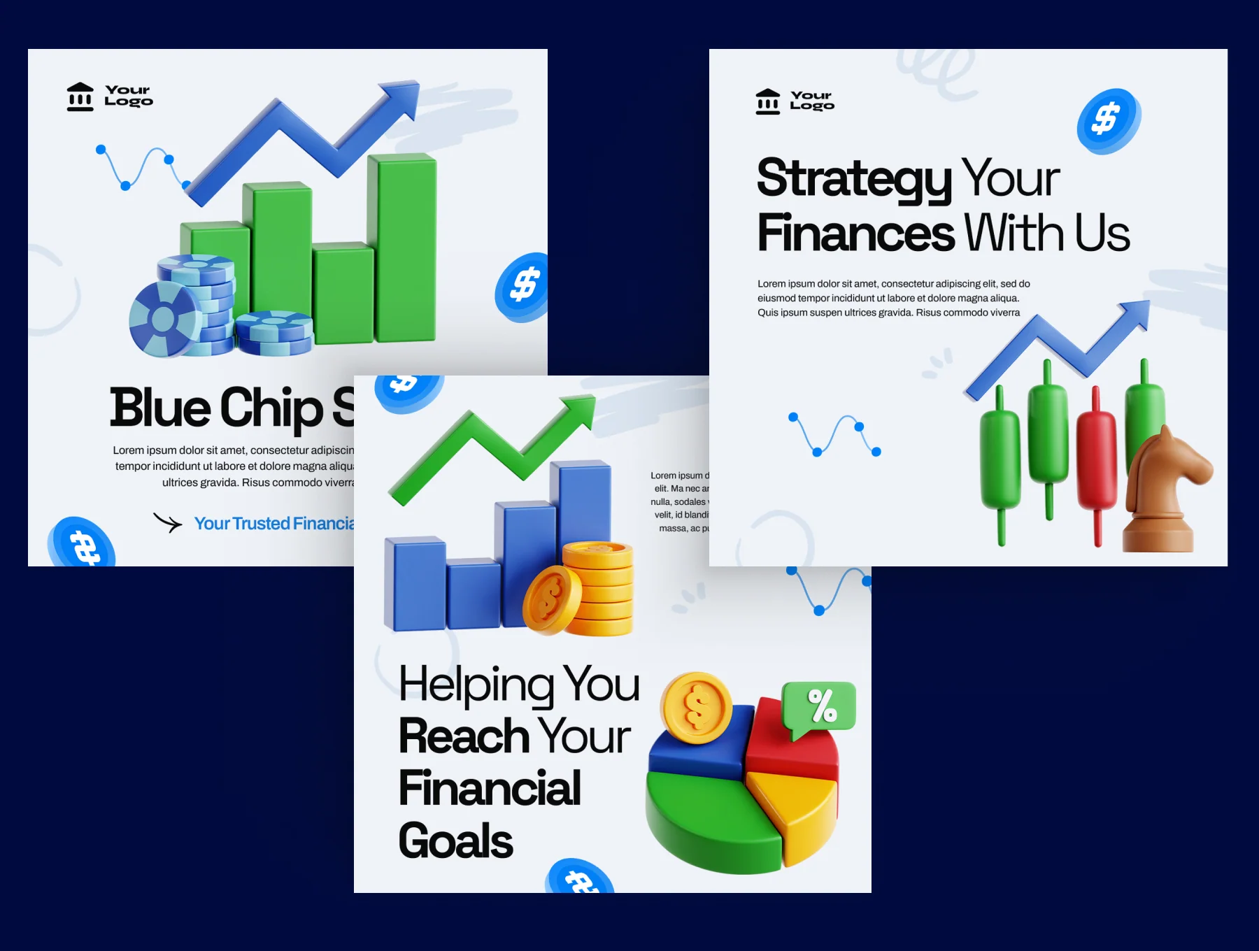 Stock Market 3D Icon Set 5