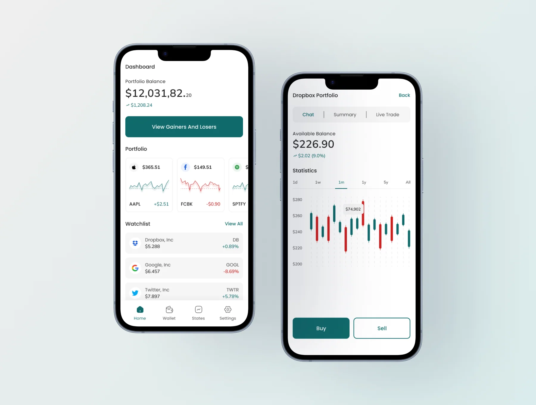 Stock Palace App UI Kit 4
