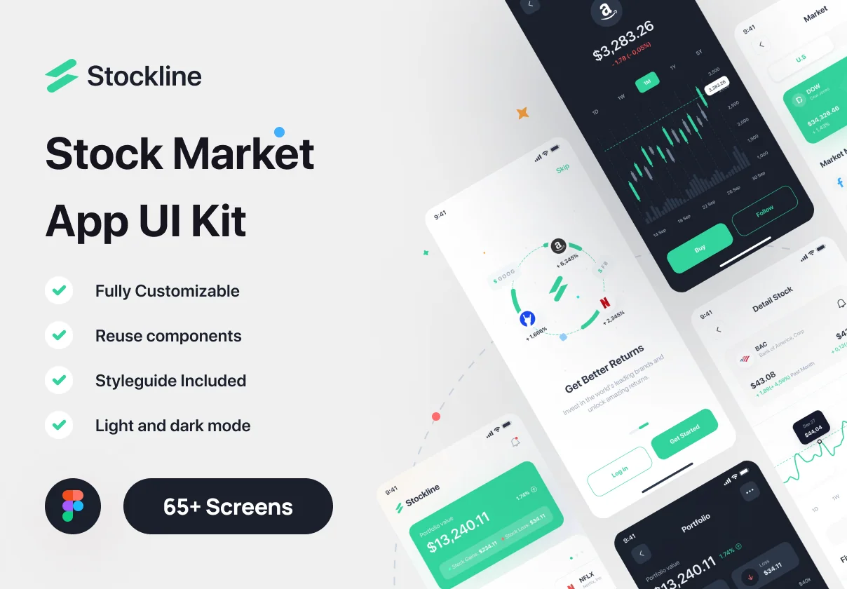 Stockline - Stock Market App UI Kit