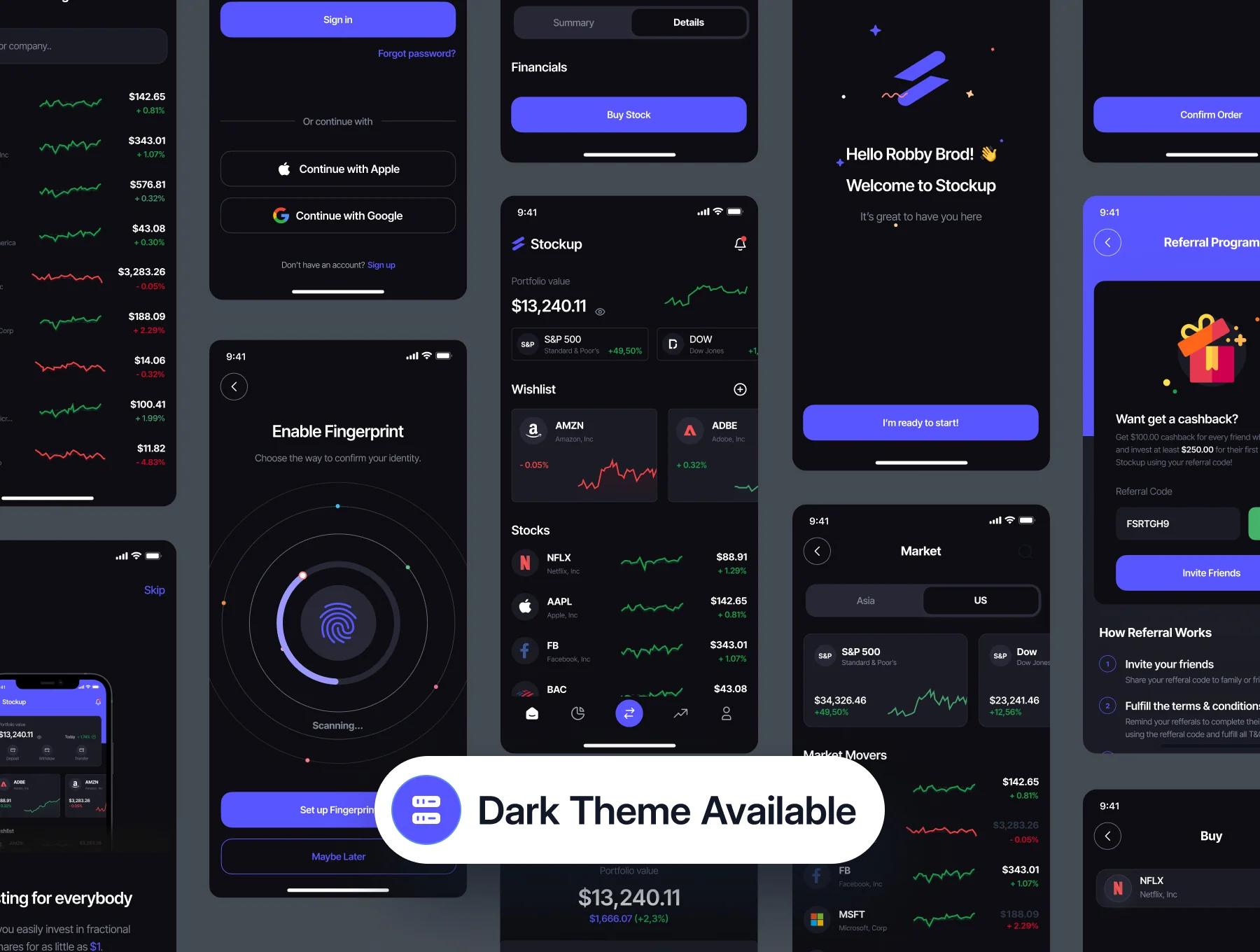 Stockup - Stock App UI Kit 6