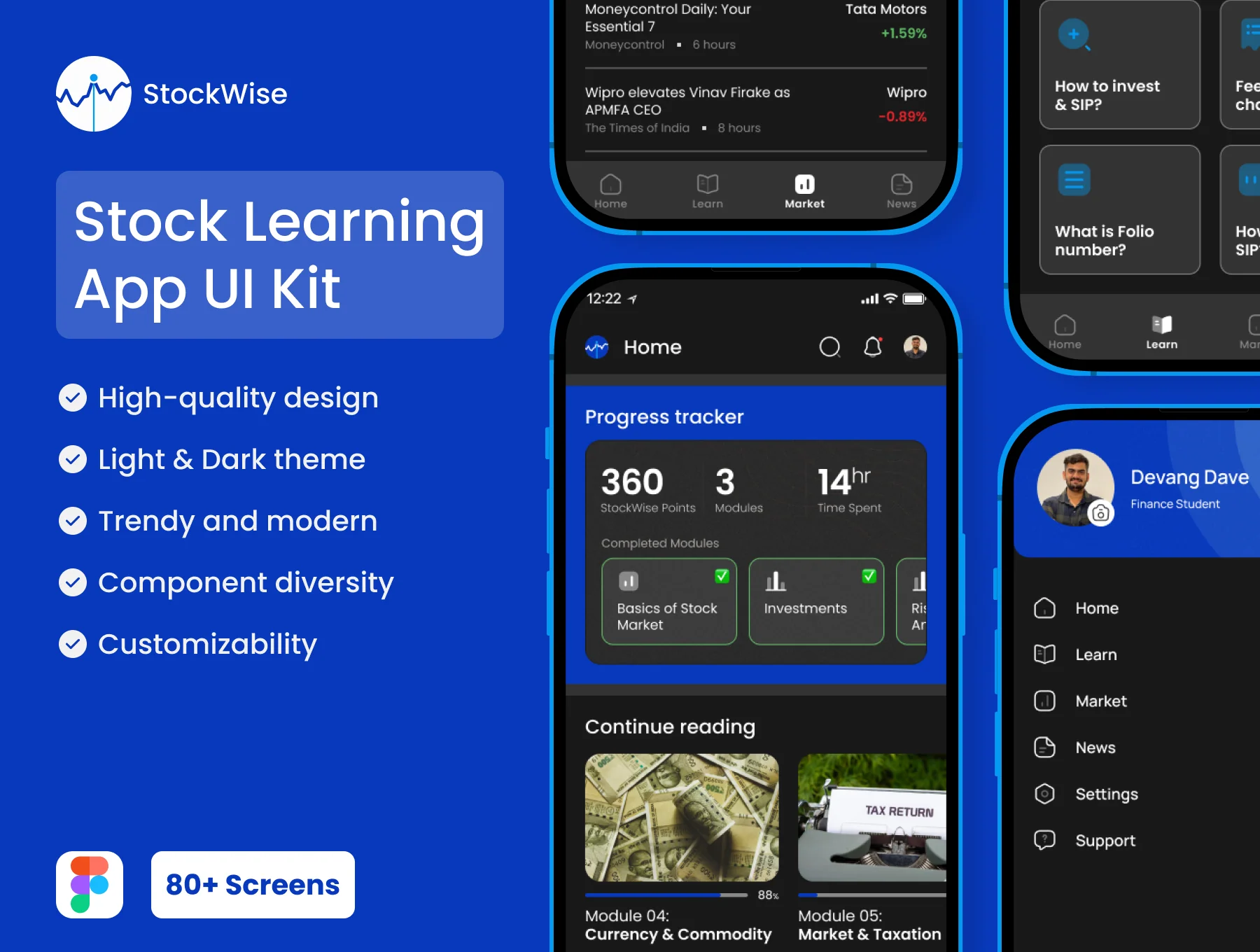 StockWise - Stock Learning App UI Kit