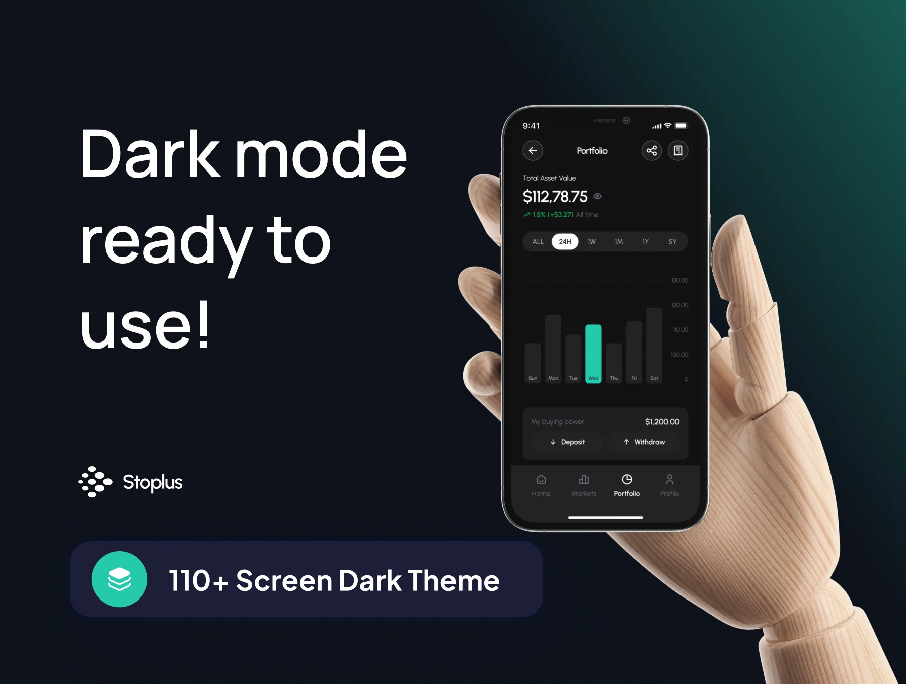 Stoplus - Stock Investment App UI Kit 6